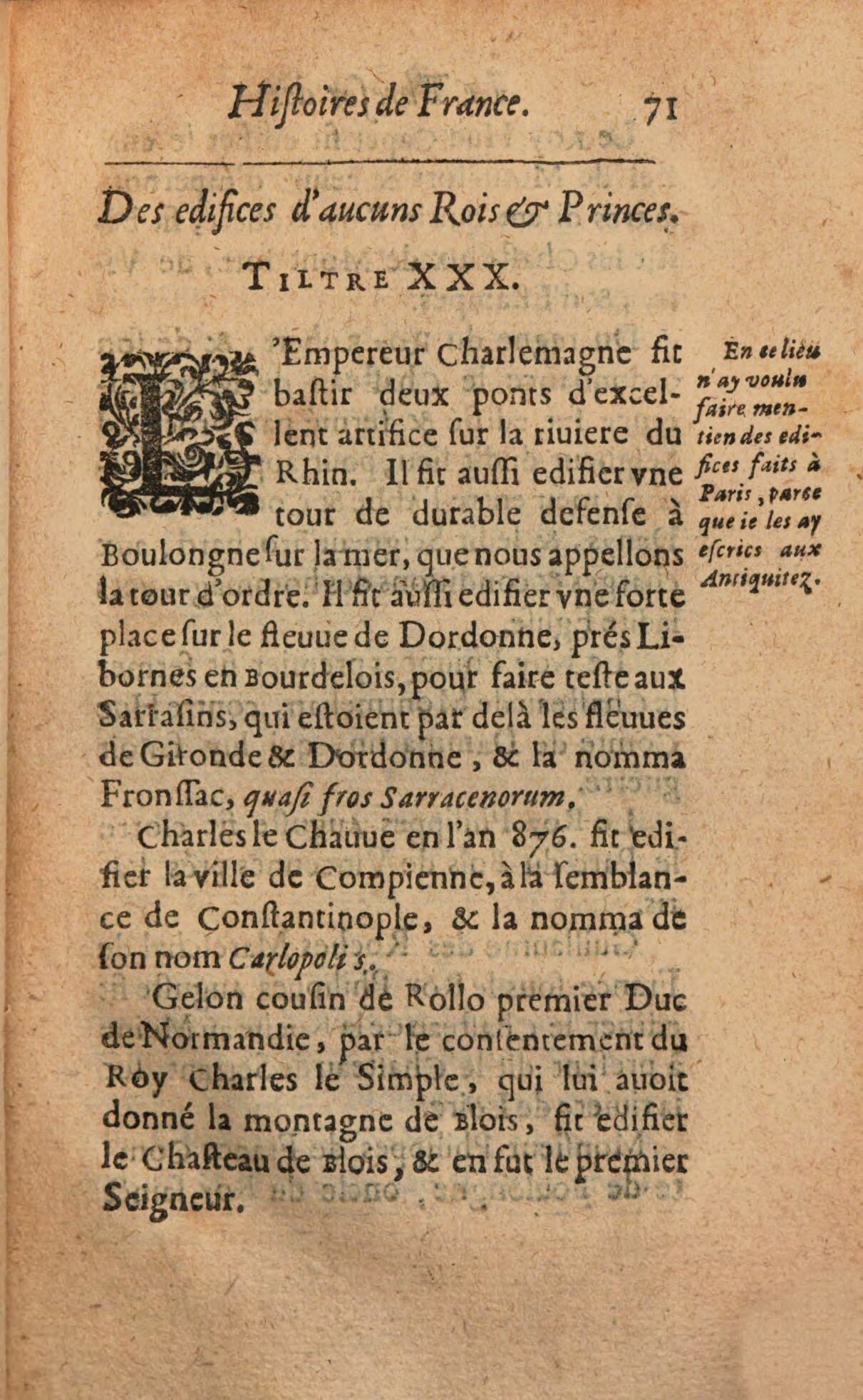1639 - Jean Corrozet - Trésor des histoires de France - BSB Munich 1639 - Jean Corrozet - Trésor des histoires de France - BSB Munich