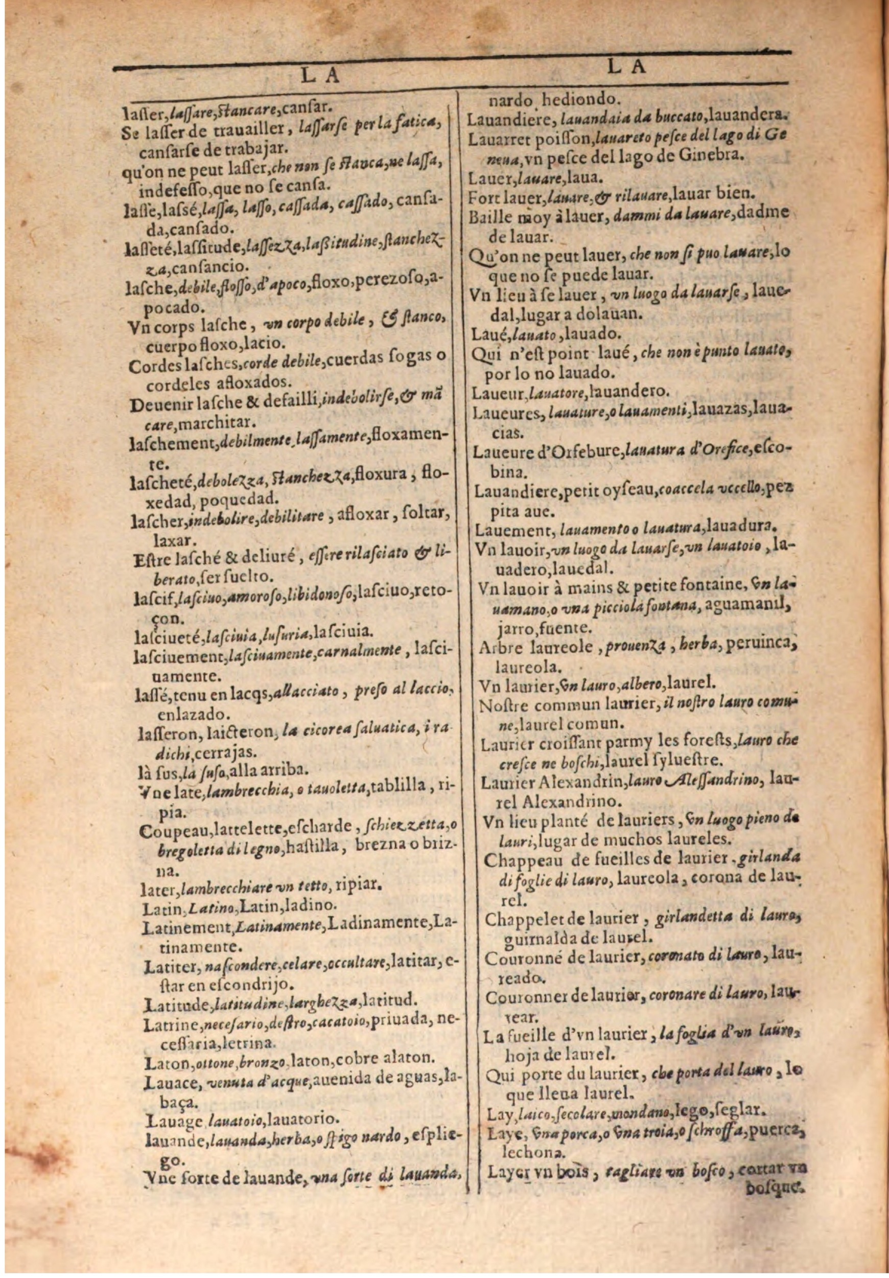 1609 - Philippe Albert et Alexandre Pernet - Trésor des trois langues française, italienne et espagnole (Seconde partie) - BSB Munich 1609 - Philippe Albert et Alexandre Pernet - Trésor des trois langues française, italienne et espagnole (Seconde partie) - BSB Munich