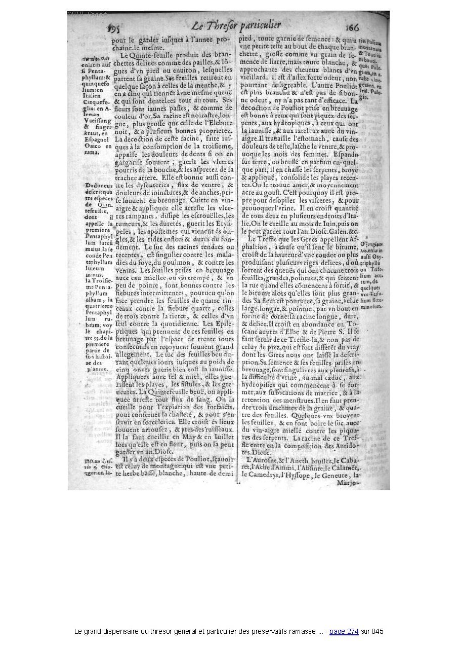 1609 - Étienne Gamonet - Grand dispensaire ou Trésor général et particulier des préservatifs - BIU Santé 1609 - Étienne Gamonet - Grand dispensaire ou Trésor général et particulier des préservatifs - BIU Santé