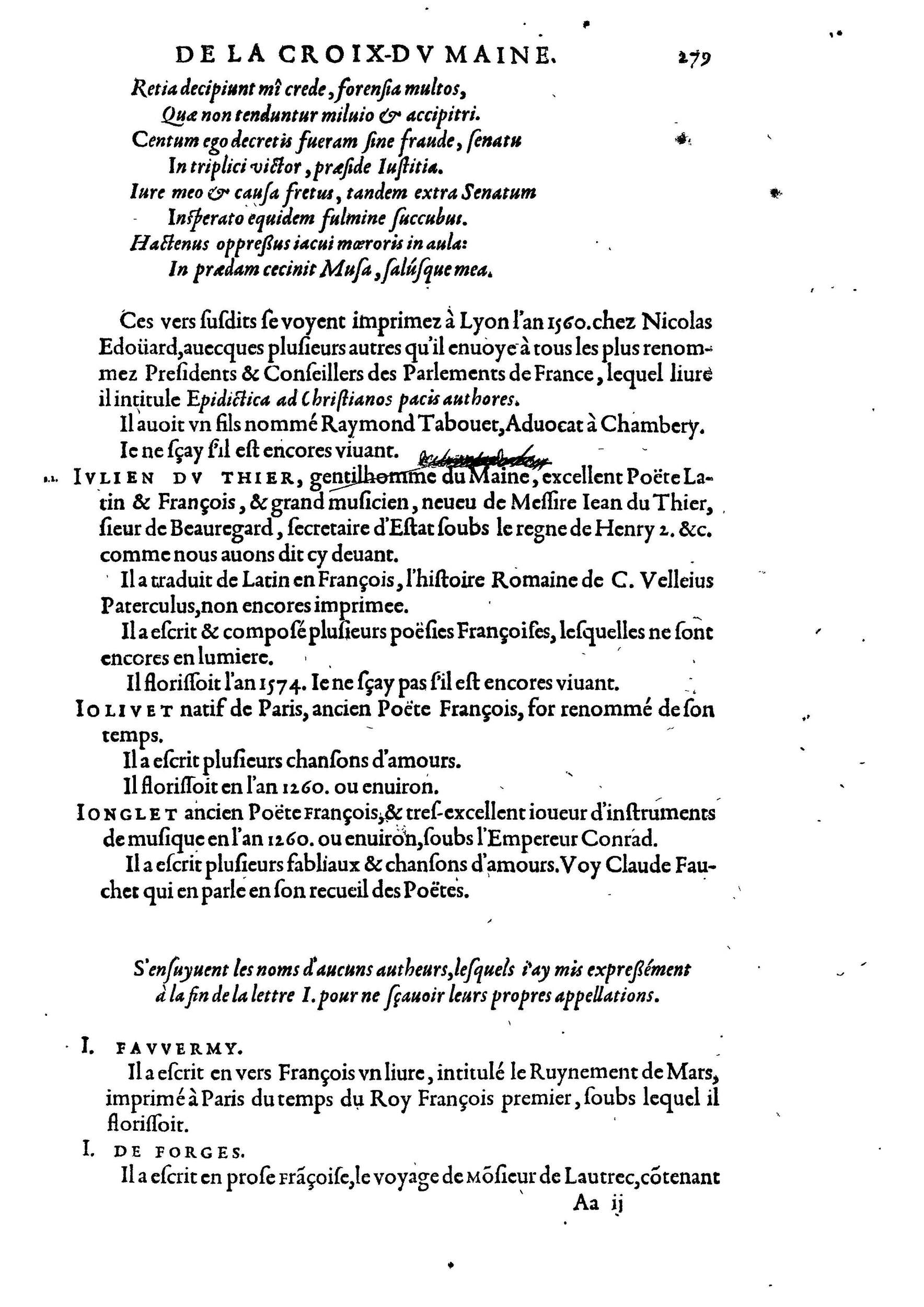 1584 - Abel L&#039;Angelier - Bibliothèques françaises - BnF