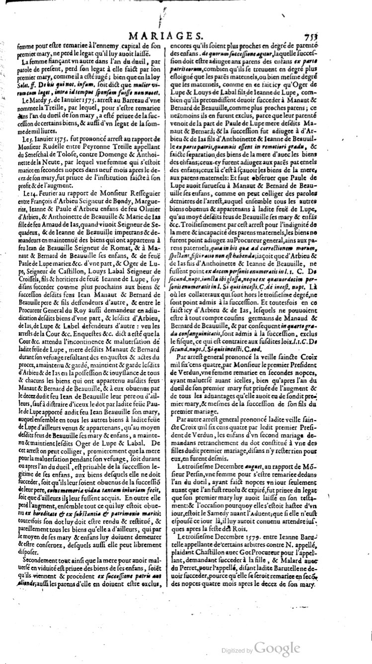 1629 - Veuve Nicolas Buon - Trésor du droit français (29620 T. 2) - BM Lyon
