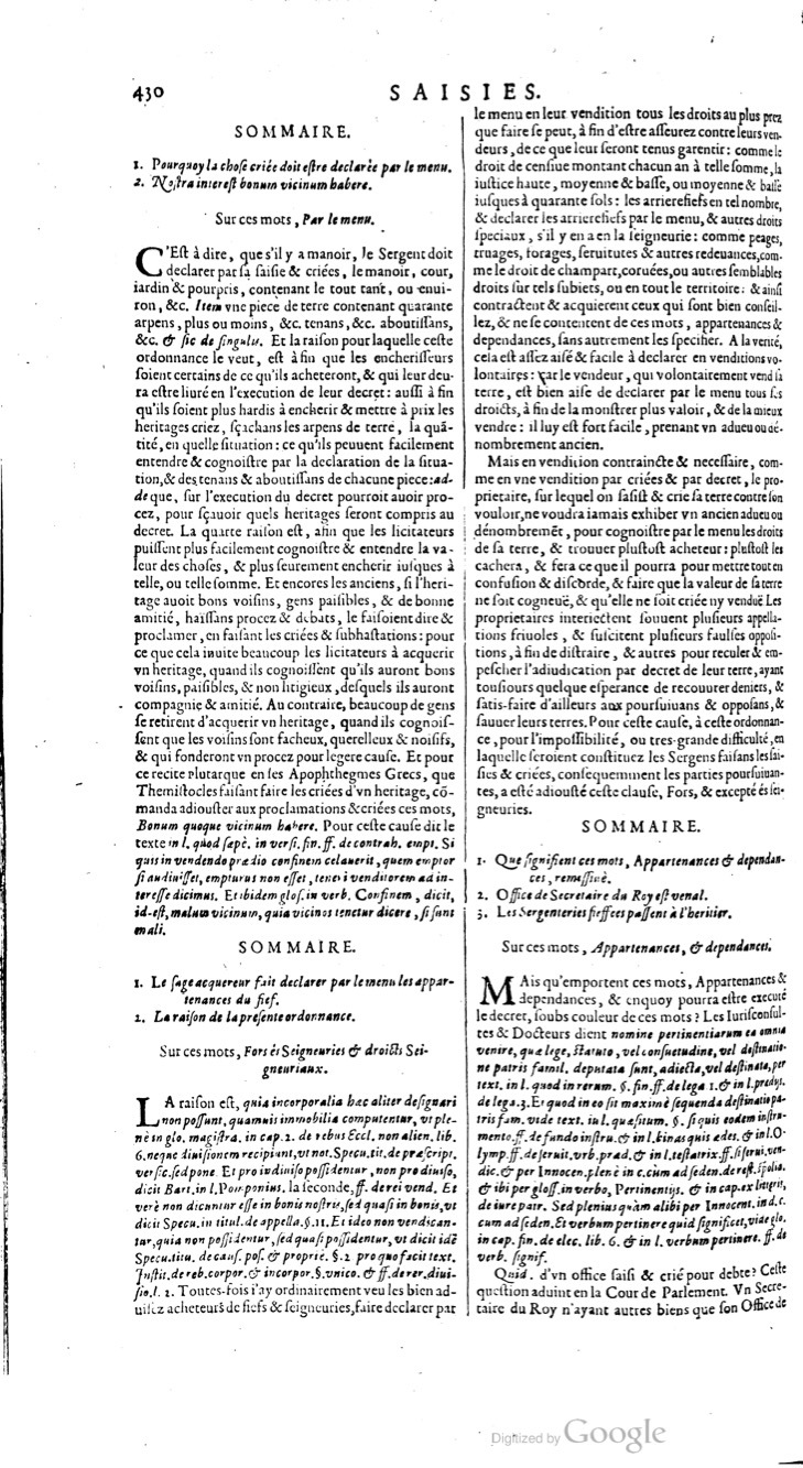 1629 - Veuve Nicolas Buon - Trésor du droit français (21754 T. 3) - BM Lyon 1629 - Veuve Nicolas Buon - Trésor du droit français (21754 T. 3) - BM Lyon