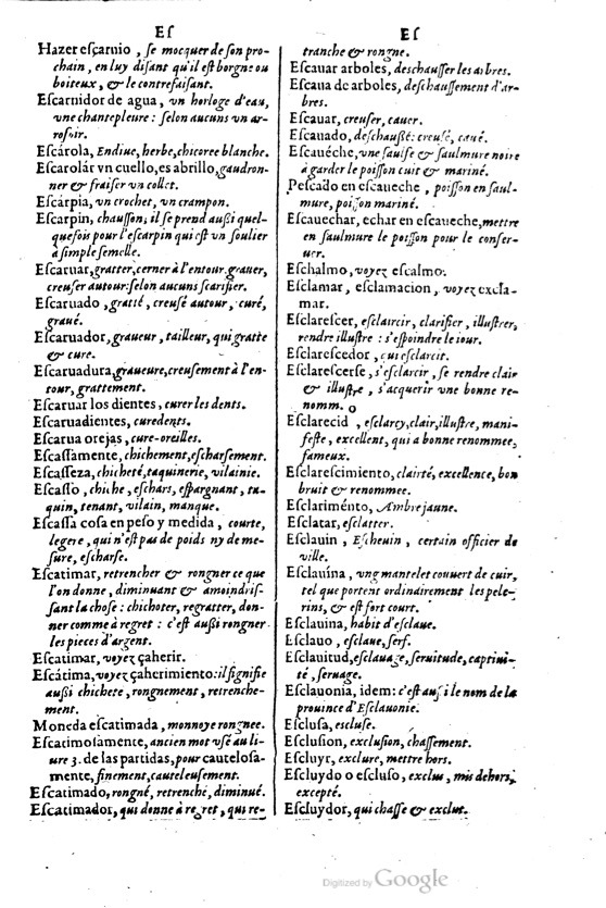 1621 - Adrian Tiffaine - Trésor des deux langues espagnole et française - BM Lyon