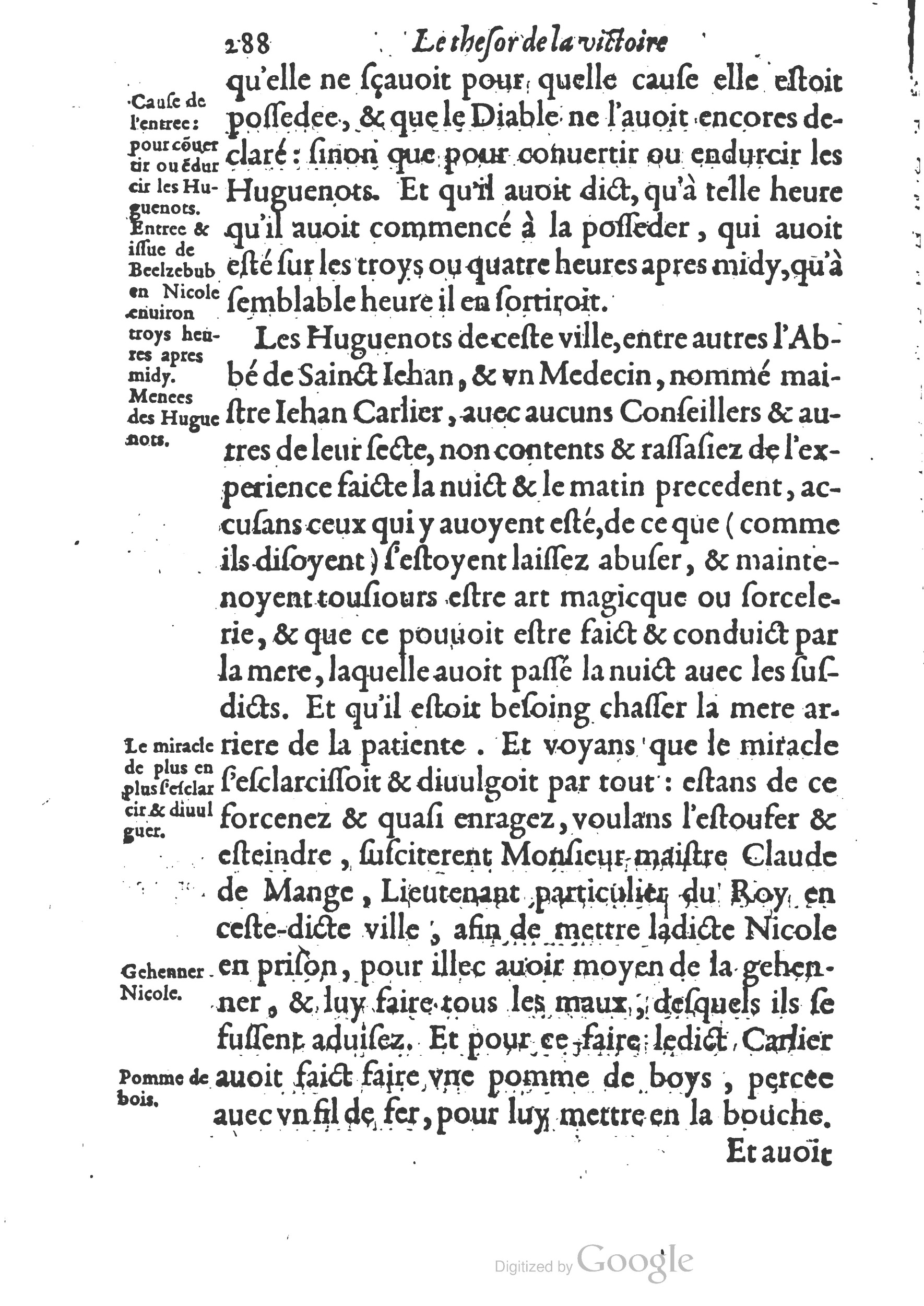1578 - Nicolas Chesneau - Trésor et entière histoire de la triomphante victoire du corps de Dieu sur l’esprit malin - British Library 1578 - Nicolas Chesneau - Trésor et entière histoire de la triomphante victoire du corps de Dieu sur l’esprit malin - British Library