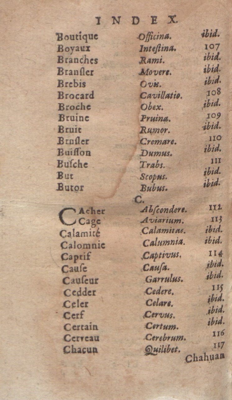 1612 - Dominicus Custos - Trésor des proverbes français  - Bibliopol-Olomuc
