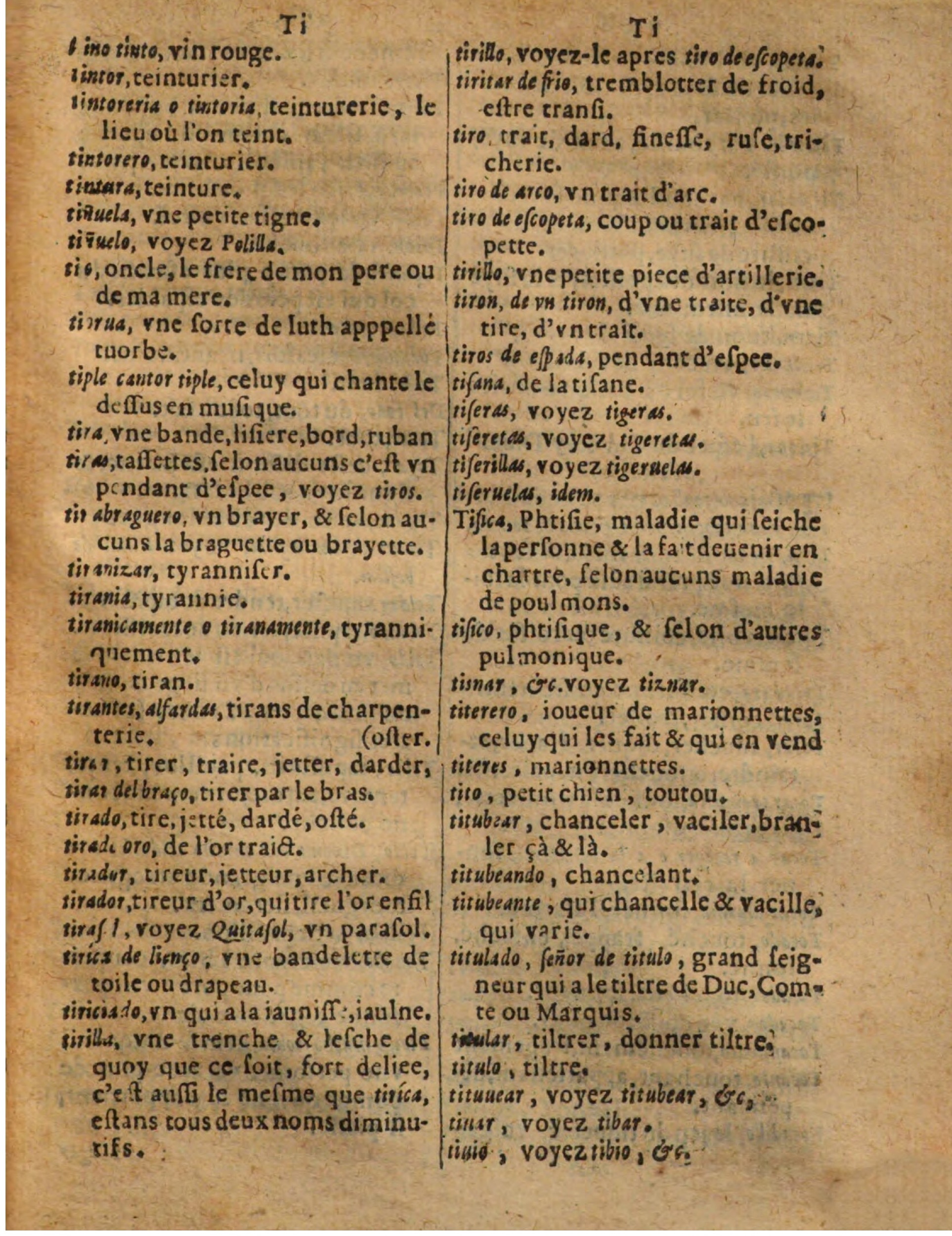1625 - Hubert Antoine - Trésor des deux langues espagnole et française - Augsbourg