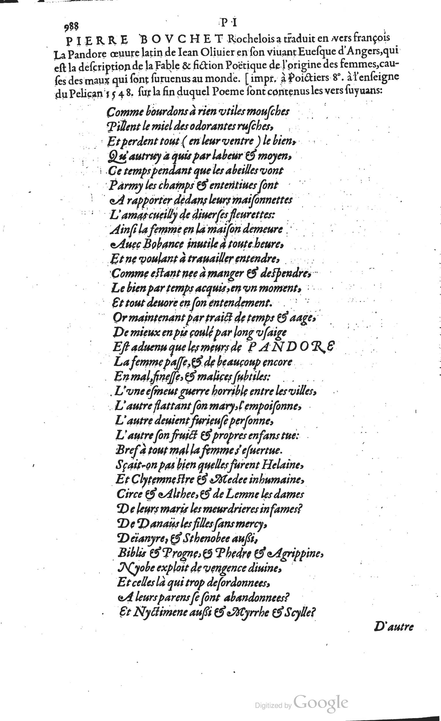 1585 - Barthélemy Honorat - Bibliothèques françaises - BSB Munich