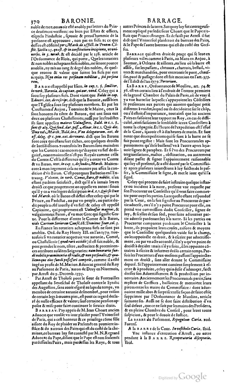 1629 - Veuve Nicolas Buon - Trésor du droit français (29620 T. 1) - BM Lyon