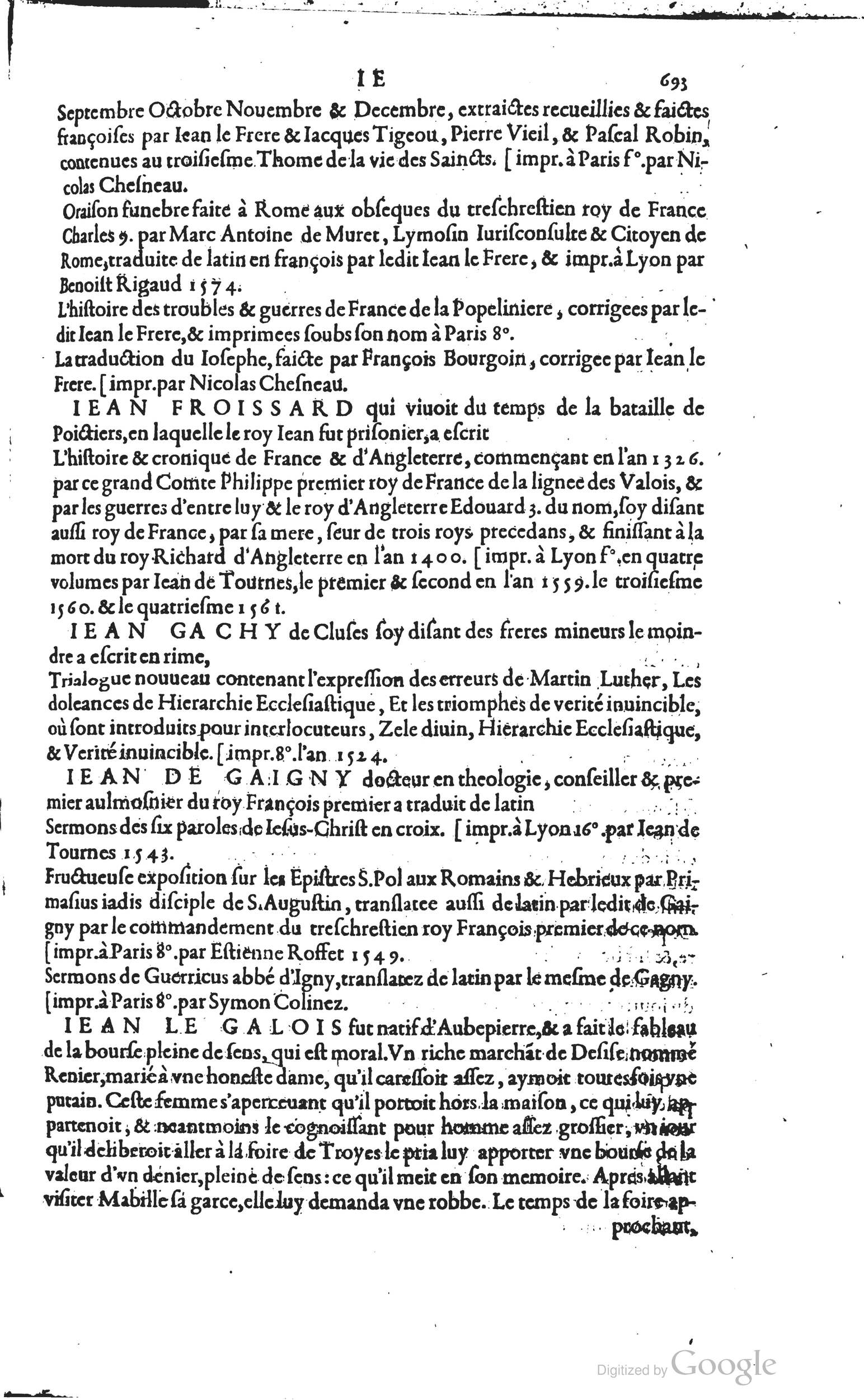 1585 - Barthélemy Honorat - Bibliothèques françaises - BSB Munich