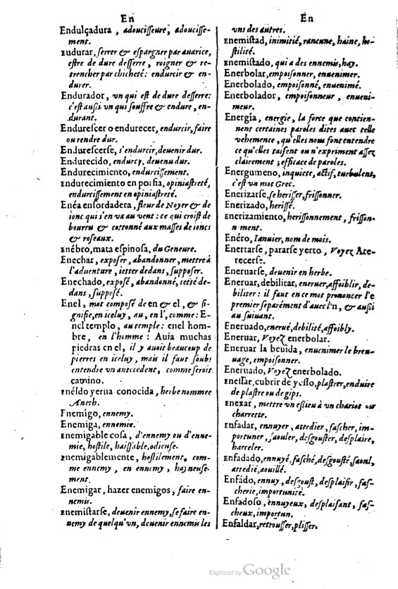 1621 - Adrian Tiffaine - Trésor des deux langues espagnole et française - BM Lyon