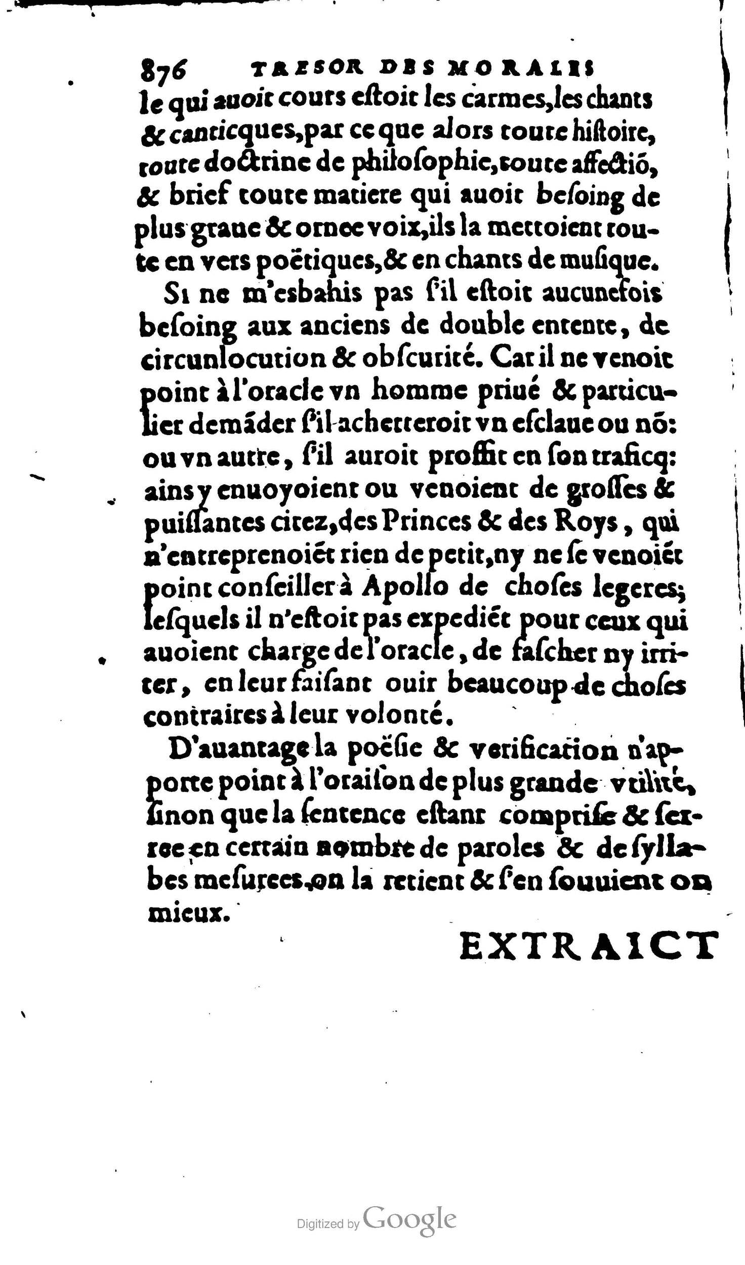 1578 - Jean Poupy - Trésor des morales de Plutarque - BSB Munich