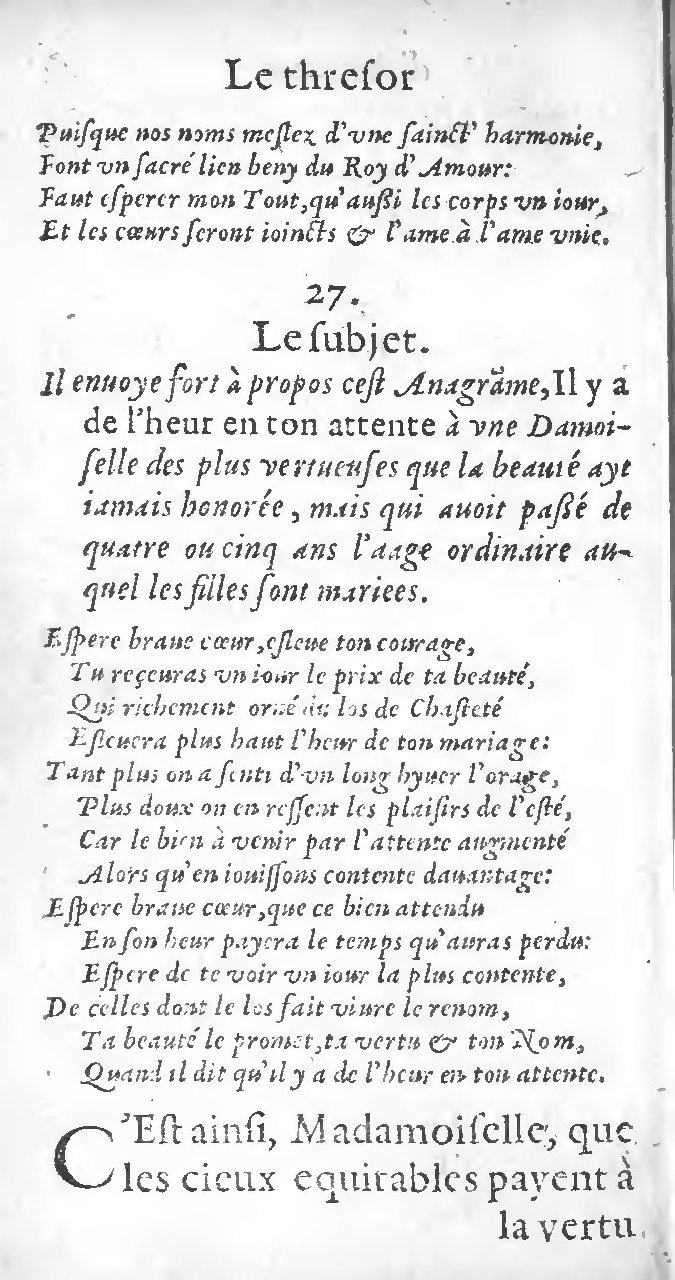 1597 - Thomas Daré - Trésor d’amour - Toronto