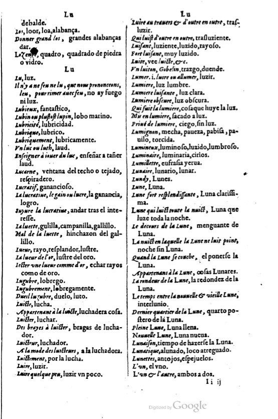 1621 - Adrian Tiffaine - Trésor des deux langues espagnole et française - BM Lyon