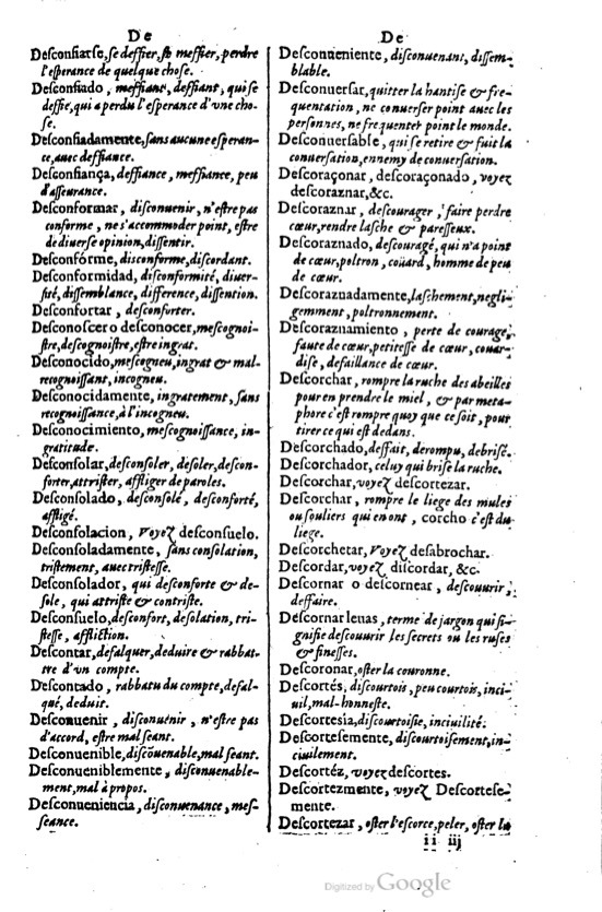 1621 - Adrian Tiffaine - Trésor des deux langues espagnole et française - BM Lyon