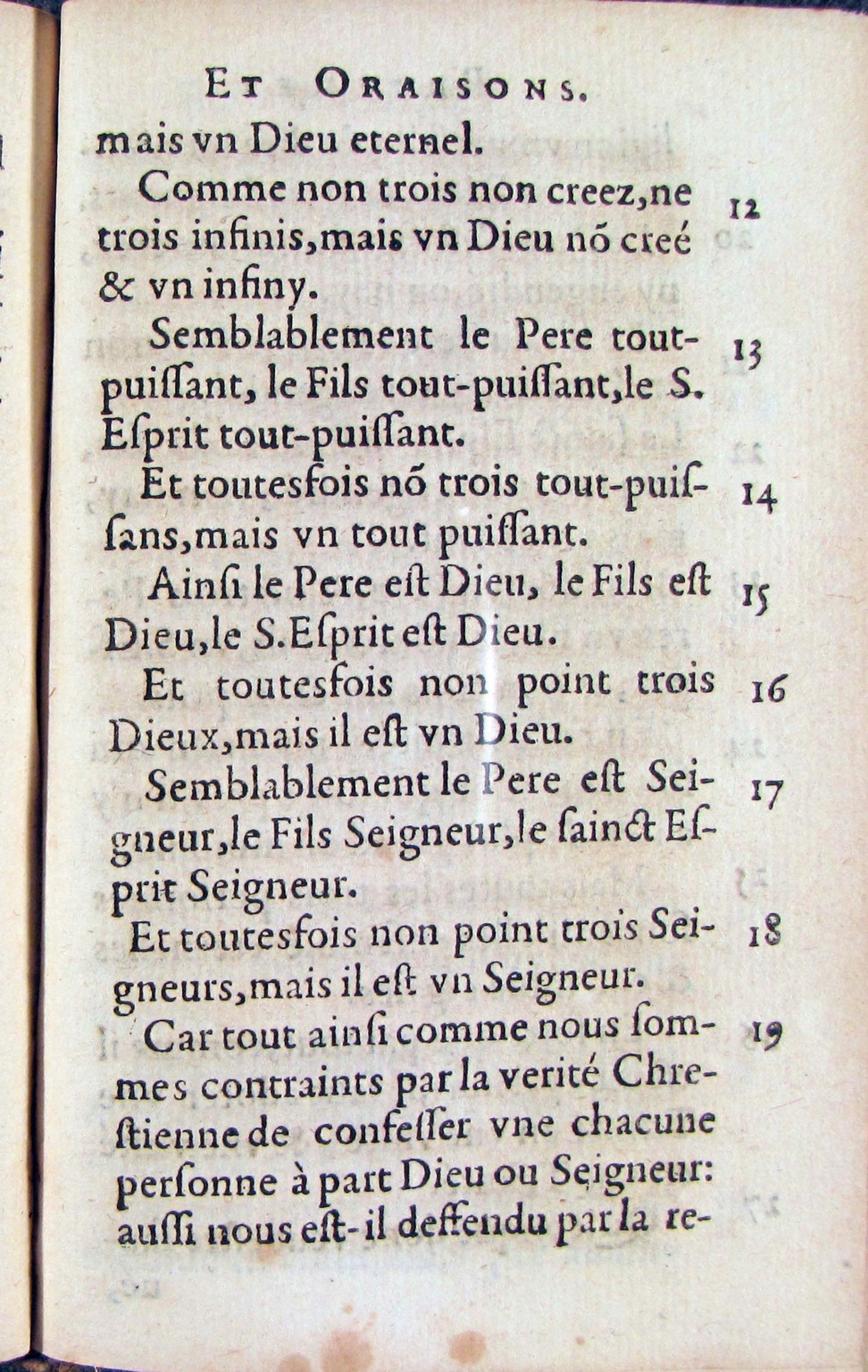 1572 - Antoine Certia - Trésor des prières, oraisons et instructions chrétiennes - Nîmes