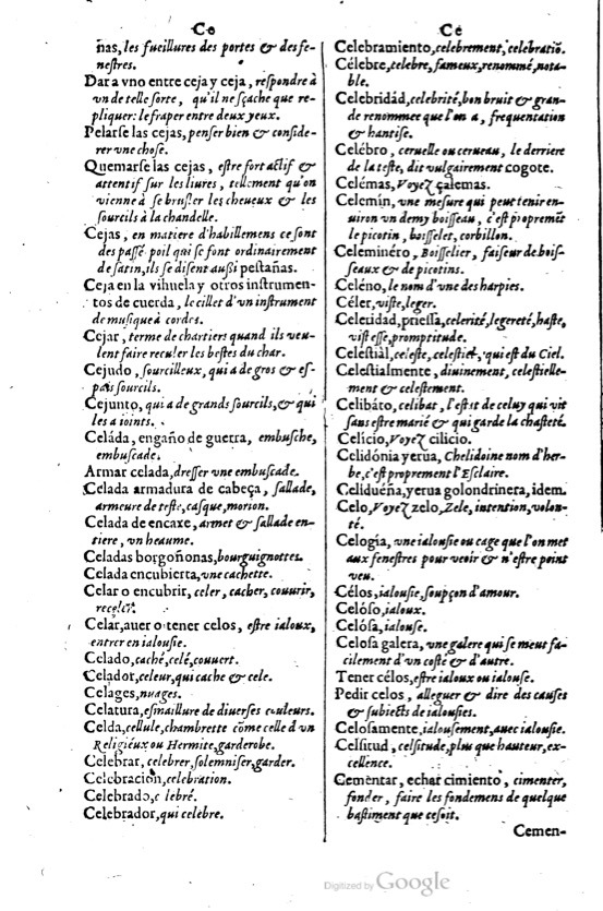 1621 - Adrian Tiffaine - Trésor des deux langues espagnole et française - BM Lyon