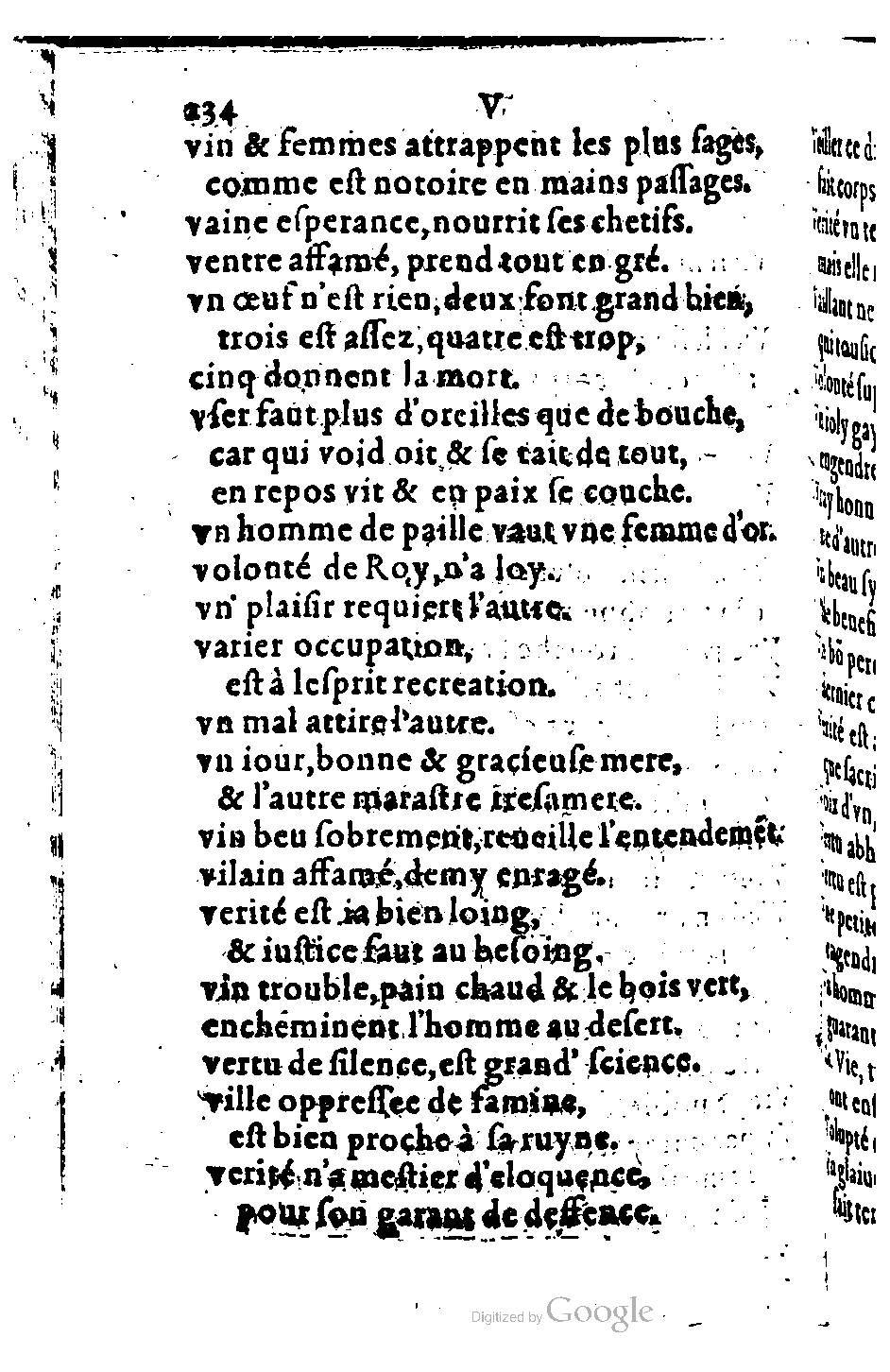 1582 - Nicolas Bonfons - Trésor des sentences dorées - BM Lyon 1582 - Nicolas Bonfons - Trésor des sentences dorées - BM Lyon