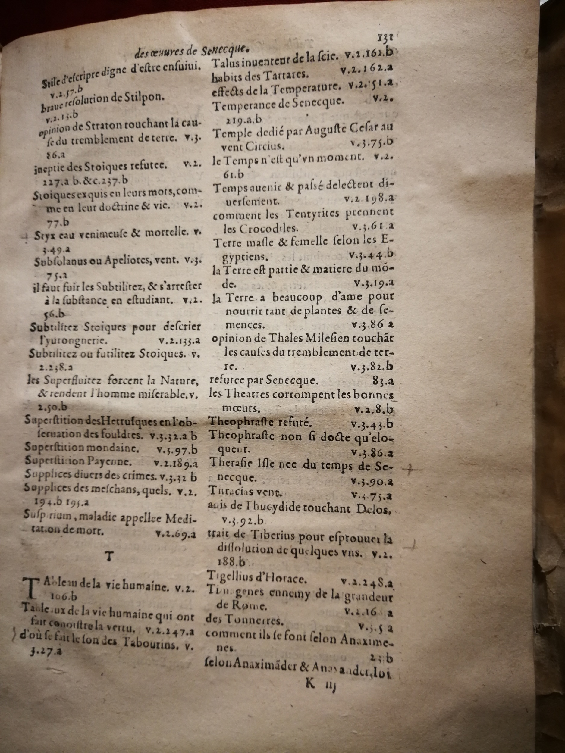 1595 - Jean Houzé - Œuvres morales et mêlées de Sénèque, Trésor de philosophie morale - T. 3 - BnF