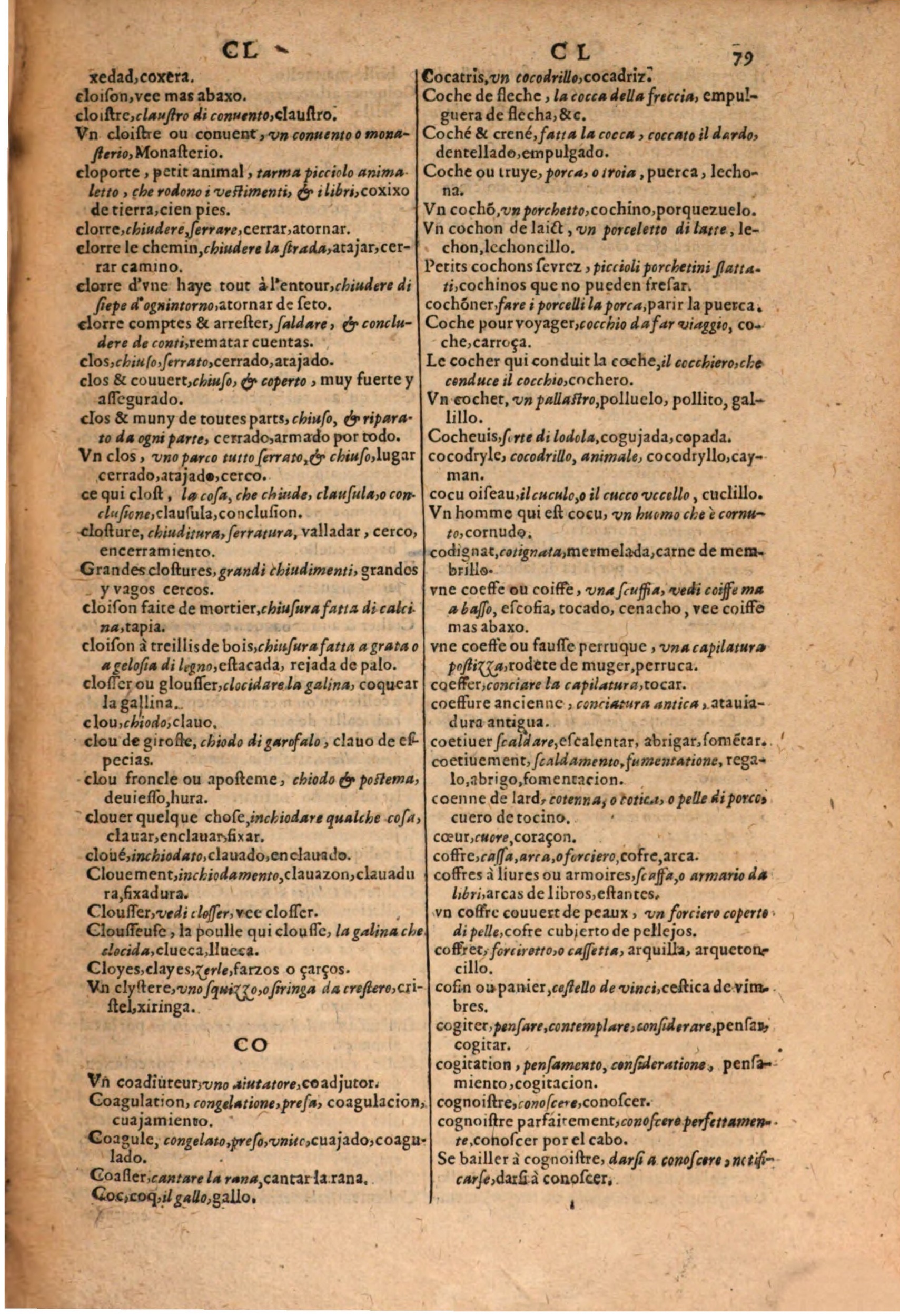 1616 - Pierre de la Rovière - Trésor des trois langues (Seconde partie) - BSB Munich