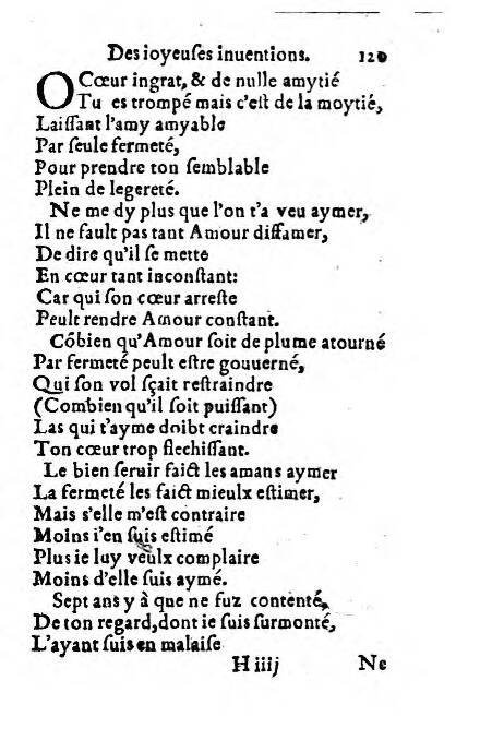1556c. - Étienne Denise - Trésor des joyeuses inventions du parangon de poésies - ÖNB Vienne