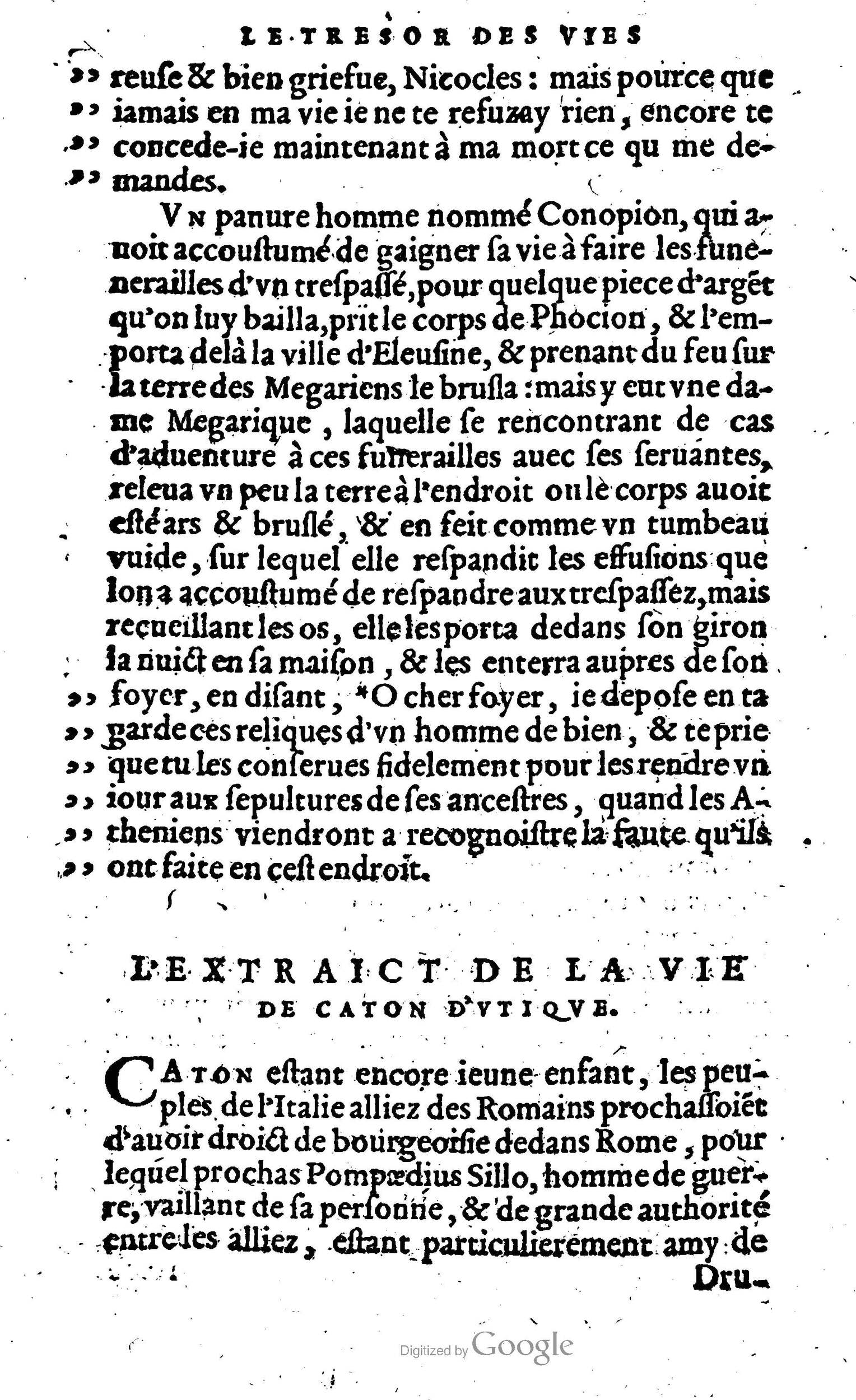 1568 - Willem Silvius - Trésor des vies de Plutarque - Anvers Plantin-Moretus