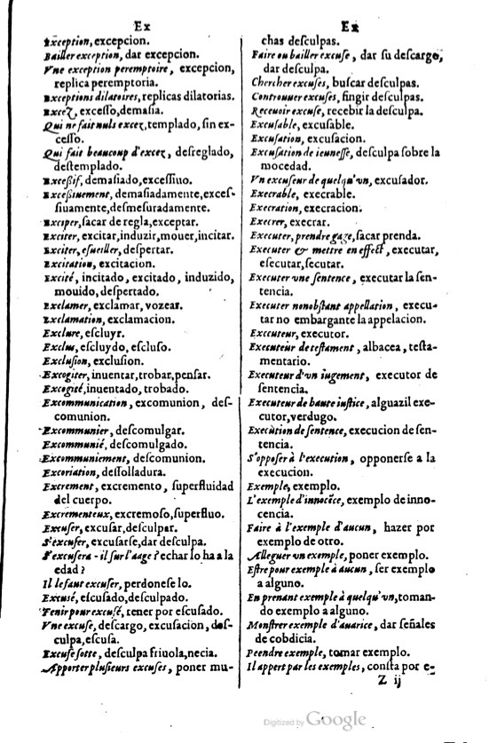 1621 - Adrian Tiffaine - Trésor des deux langues espagnole et française - BM Lyon