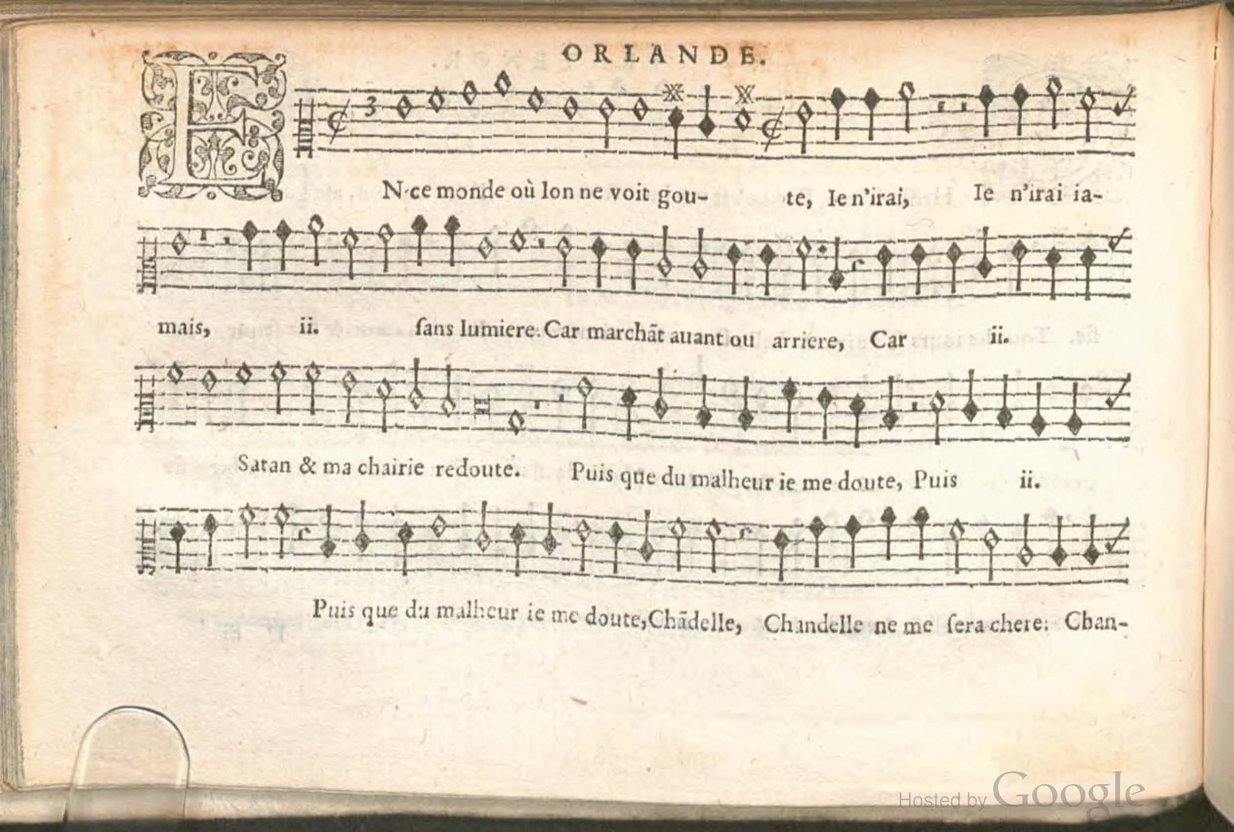 1576 - [Pierre de Saint-André] - Trésor de musique d’Orlande de Lassus Contratenor - BSB Munich