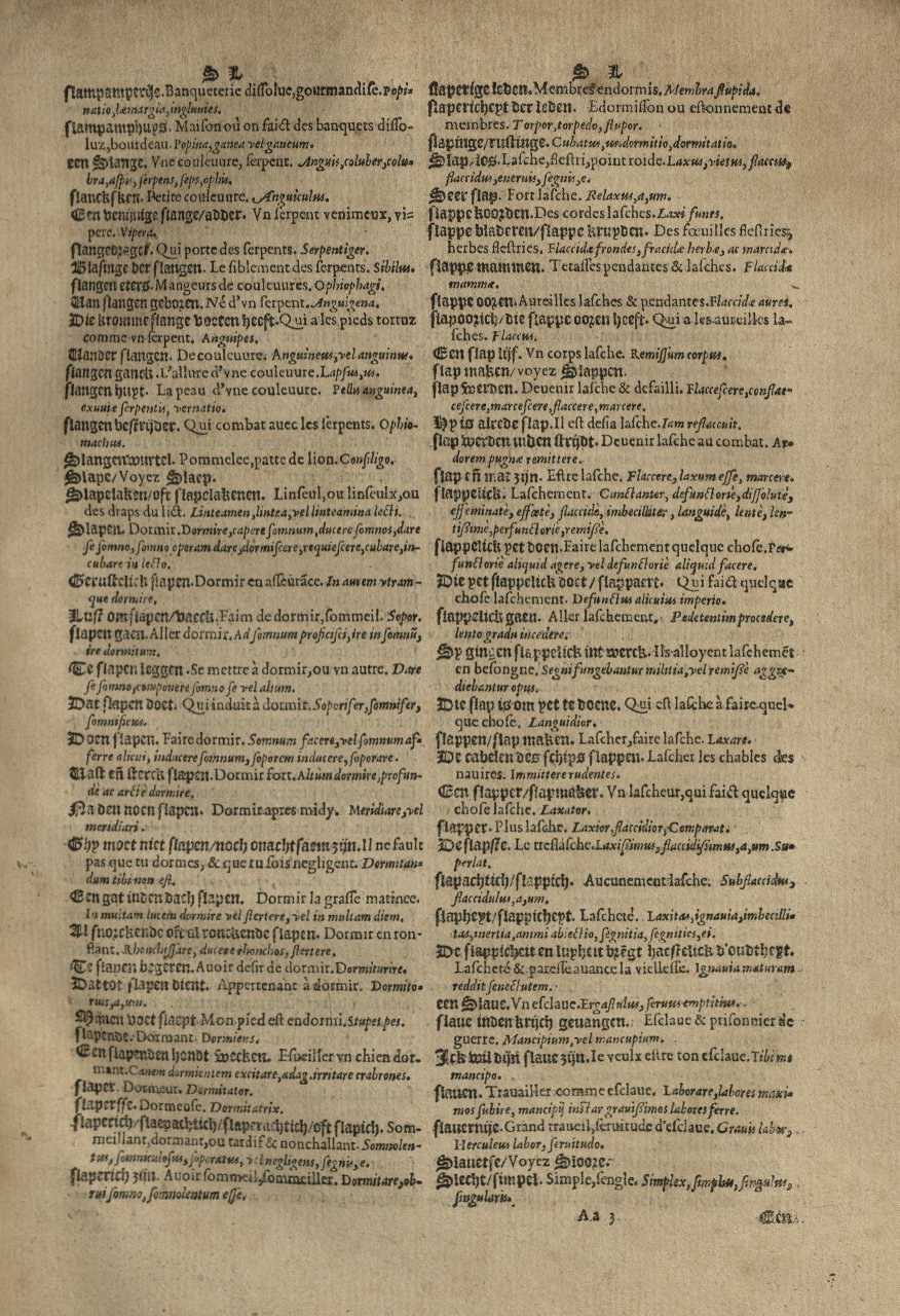 1573 - Christophe Plantin - Trésor du langage bas-allemand - Greifswald