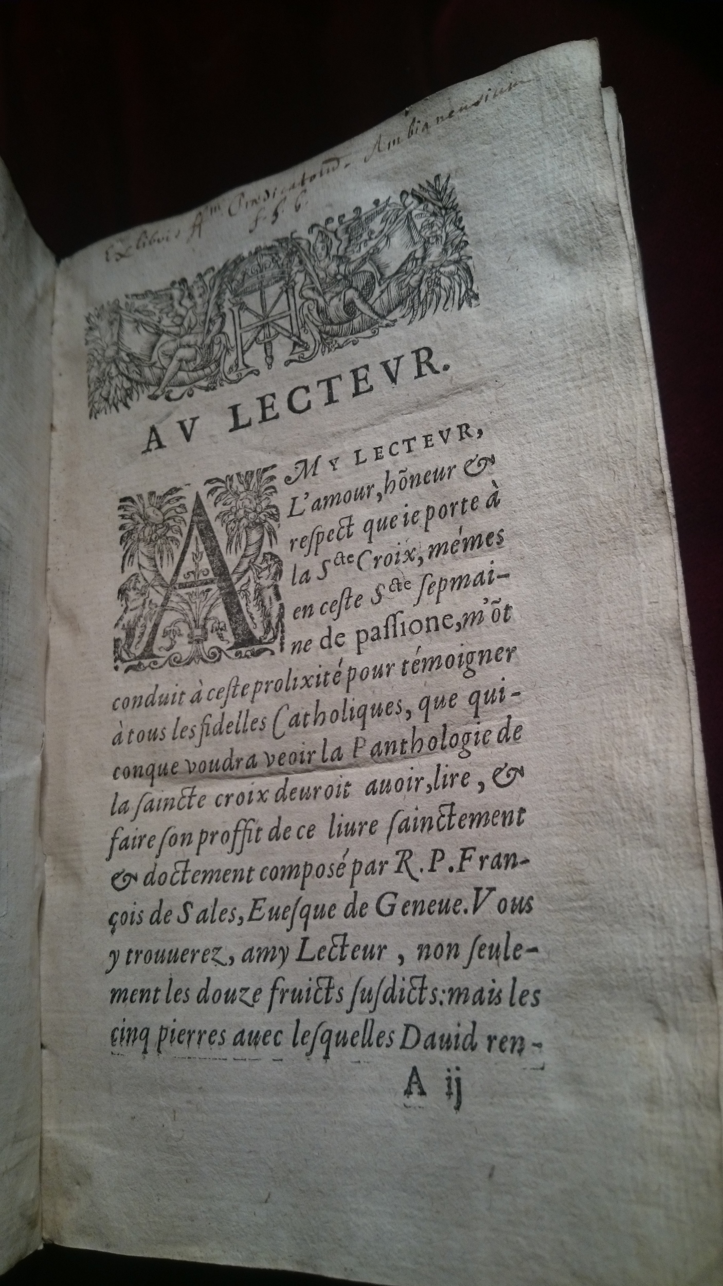 1613 - Claude Rigaud - Panthologie ou Trésor précieux de la sainte croix - BM Amiens