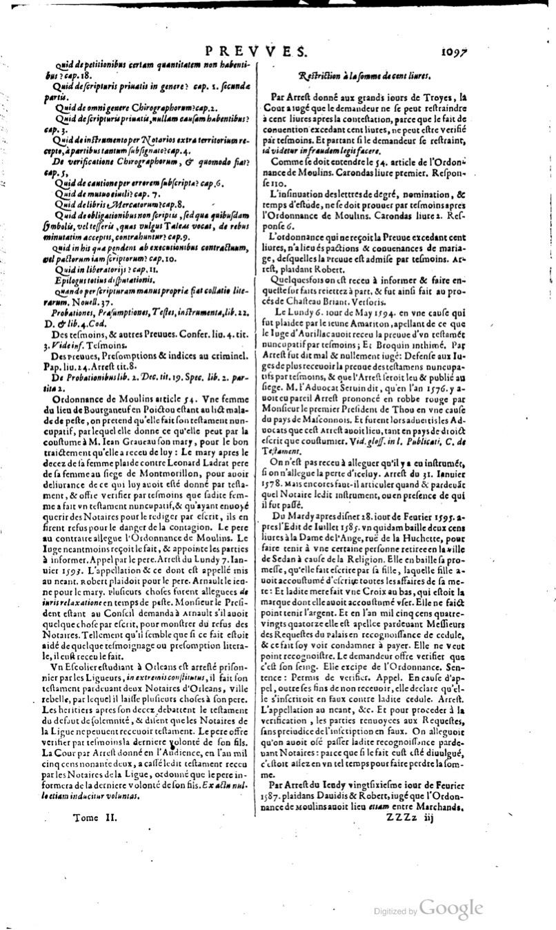 1629 - Veuve Nicolas Buon - Trésor du droit français (29620 T. 2) - BM Lyon