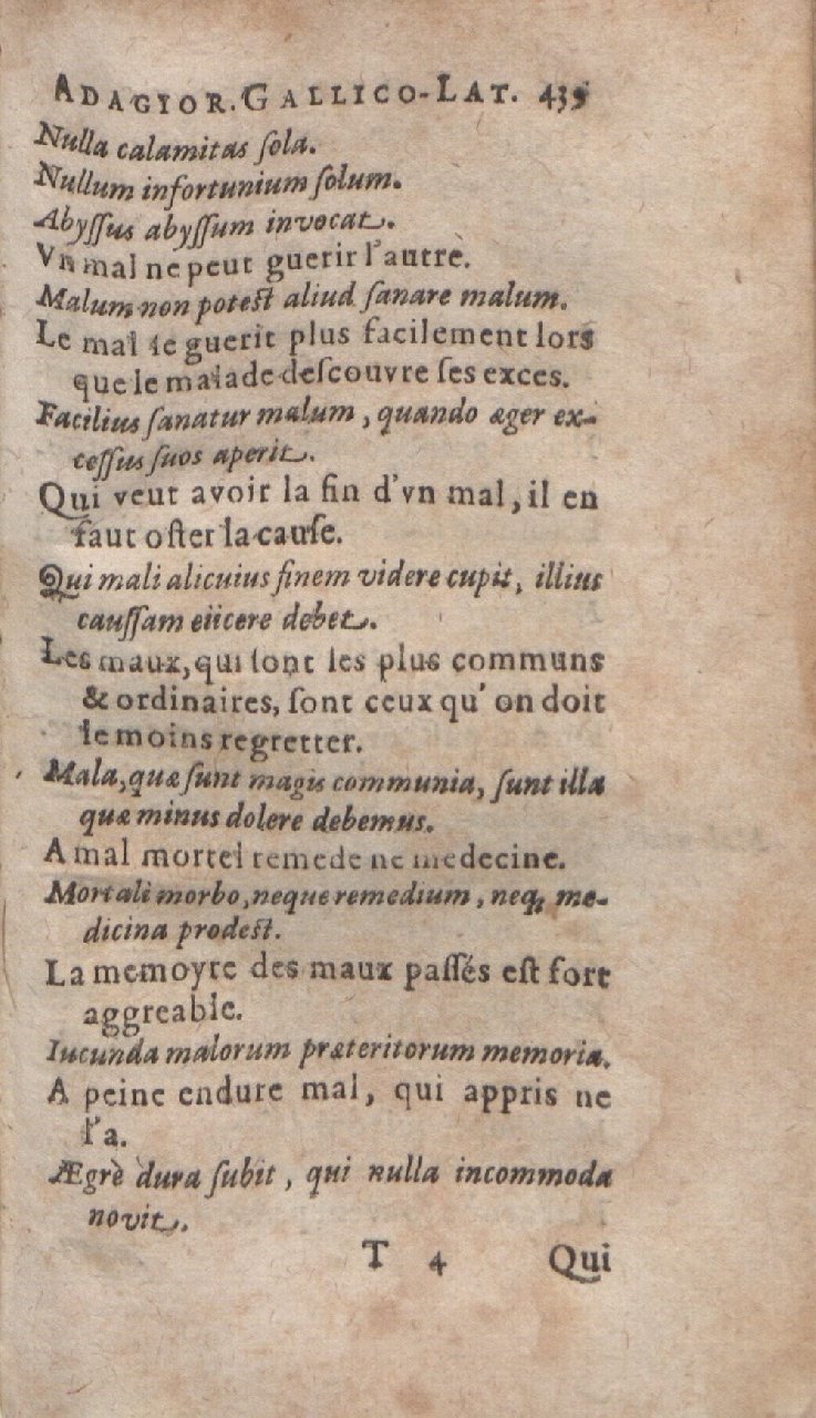 1612 - Dominicus Custos - Trésor des proverbes français  - Bibliopol-Olomuc