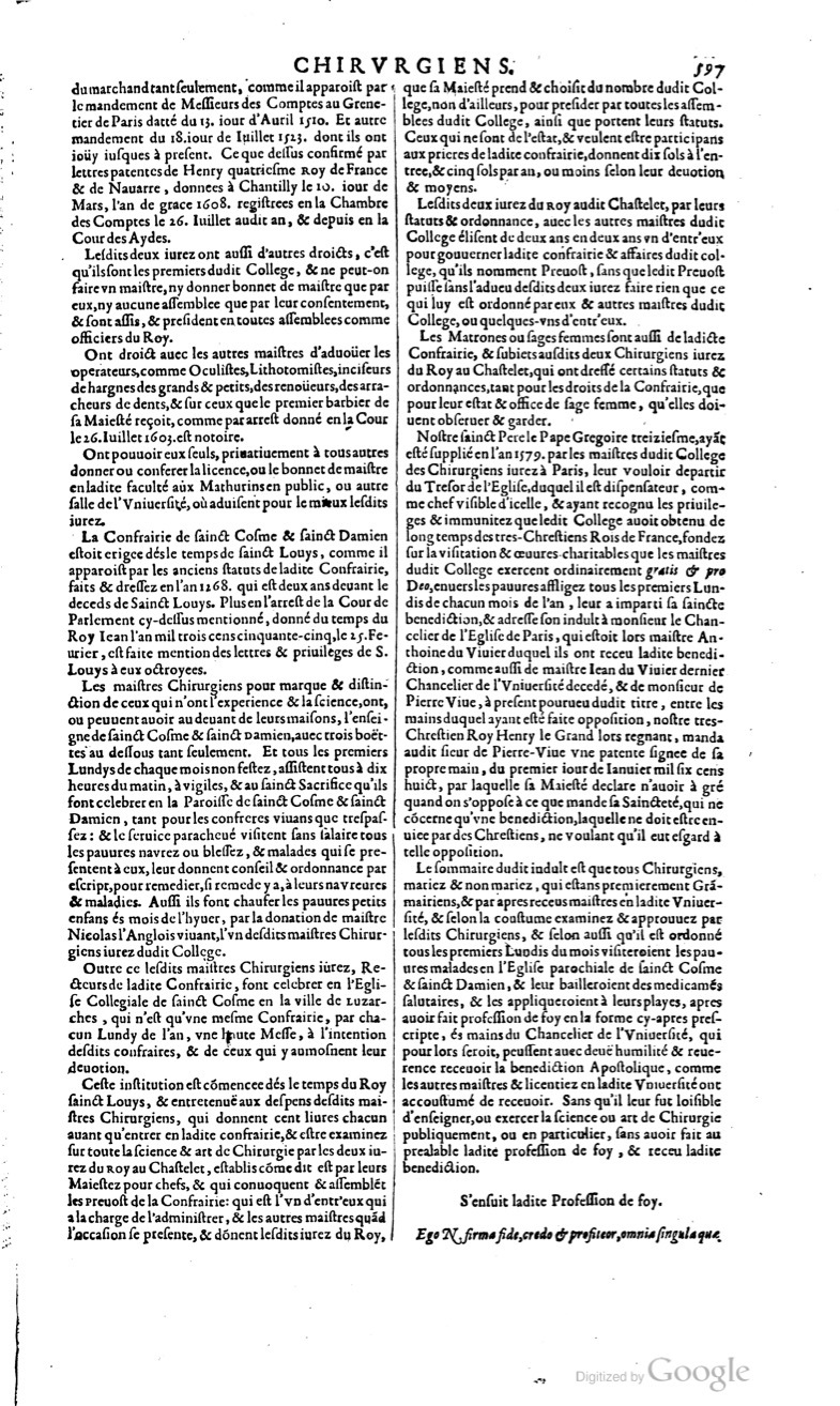 1629 - Veuve Nicolas Buon - Trésor du droit français (29620 T. 1) - BM Lyon