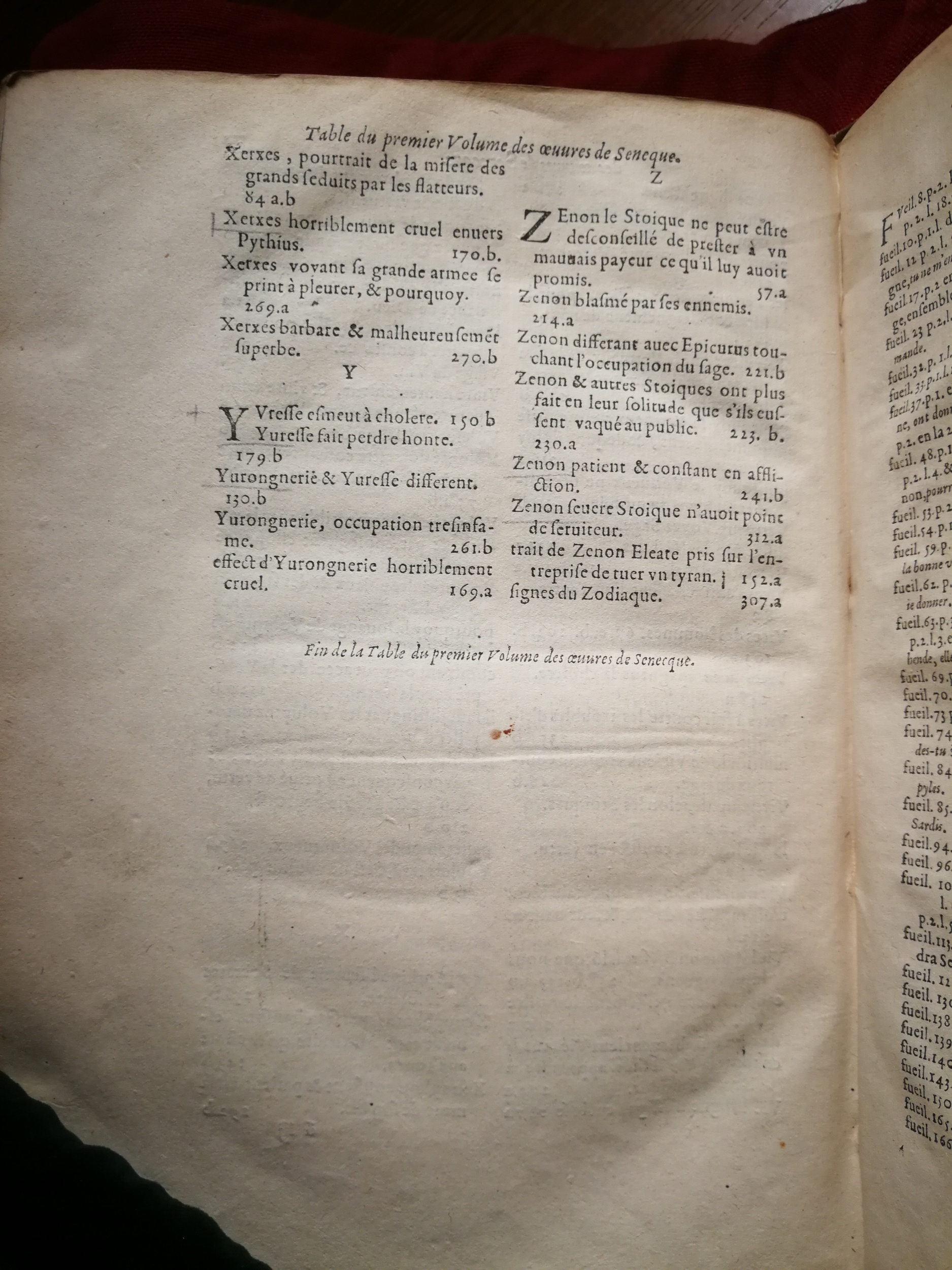 1595 - Jean Houzé - Œuvres morales et mêlées de Sénèque, Trésor de philosophie morale - T. 1 - BnF