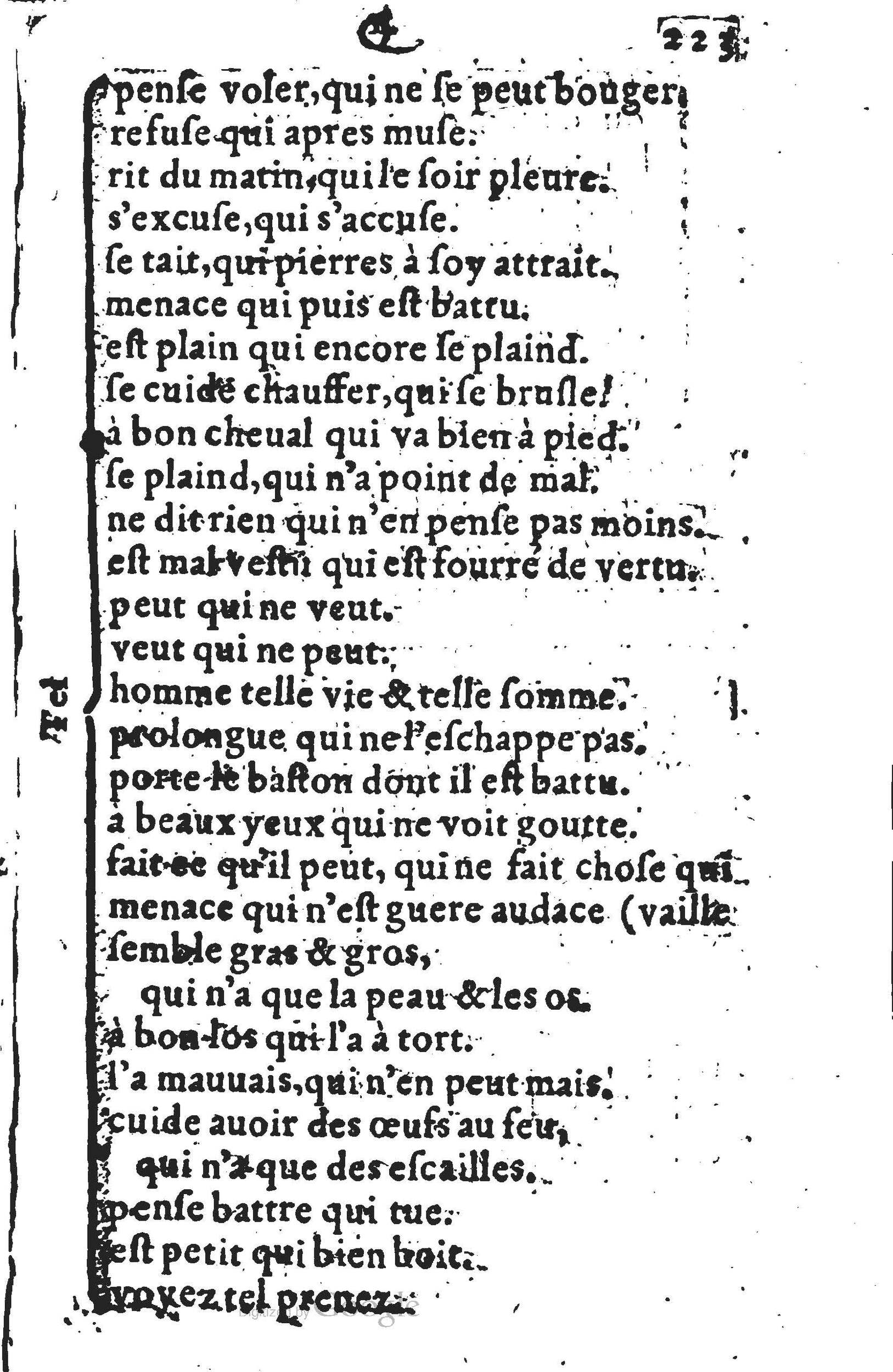 1578 - Nicolas Lescuyer - Trésor des sentences dorées - UGent