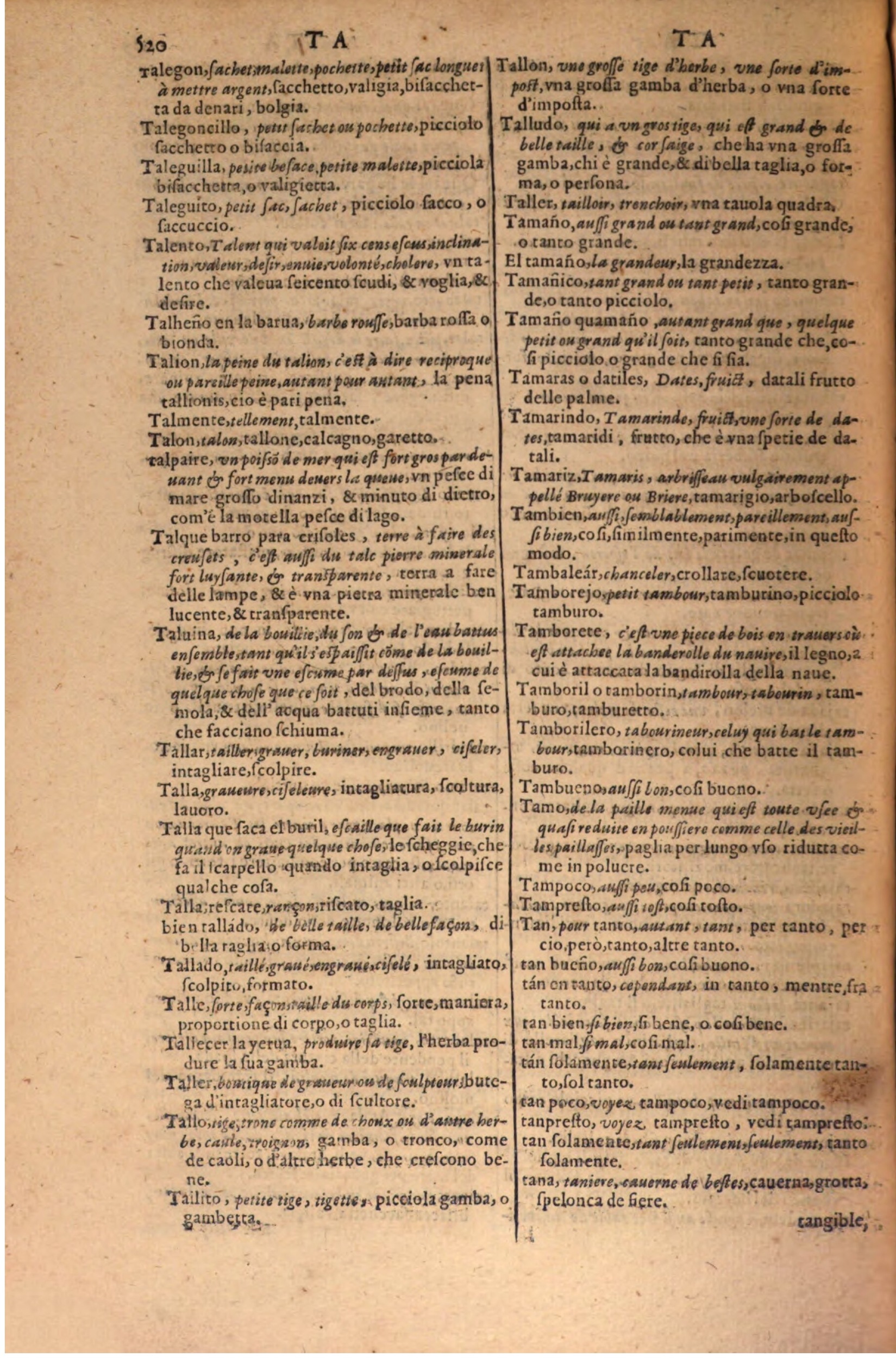 1606 - Samuel Crespin - Thresor des trois langues, francoise, italiene et espagnolle - BSB Munich