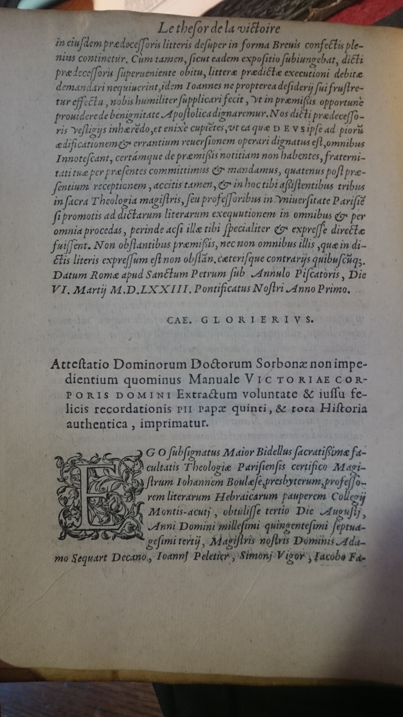 1578 - Nicolas Chesneau - Trésor et entière histoire de la triomphante victoire du corps de Dieu sur l’esprit malin - BM Amiens