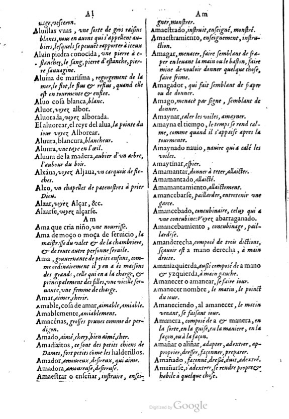 1621 - Adrian Tiffaine - Trésor des deux langues espagnole et française - BM Lyon