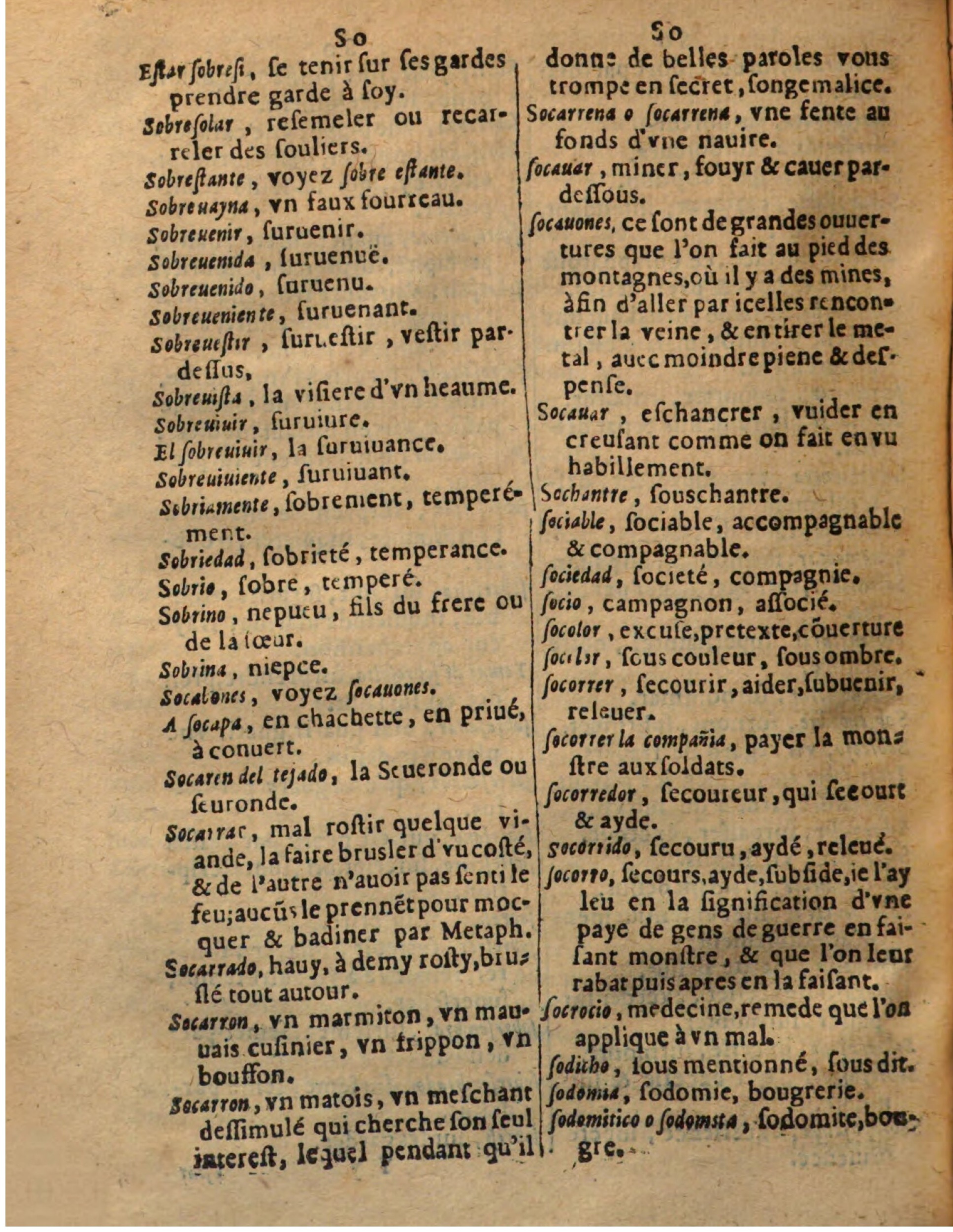 1625 - Hubert Antoine - Trésor des deux langues espagnole et française - Augsbourg