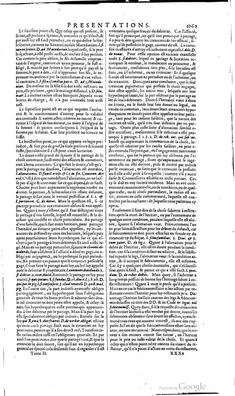 1629 - Veuve Nicolas Buon - Trésor du droit français (29620 T. 2) - BM Lyon
