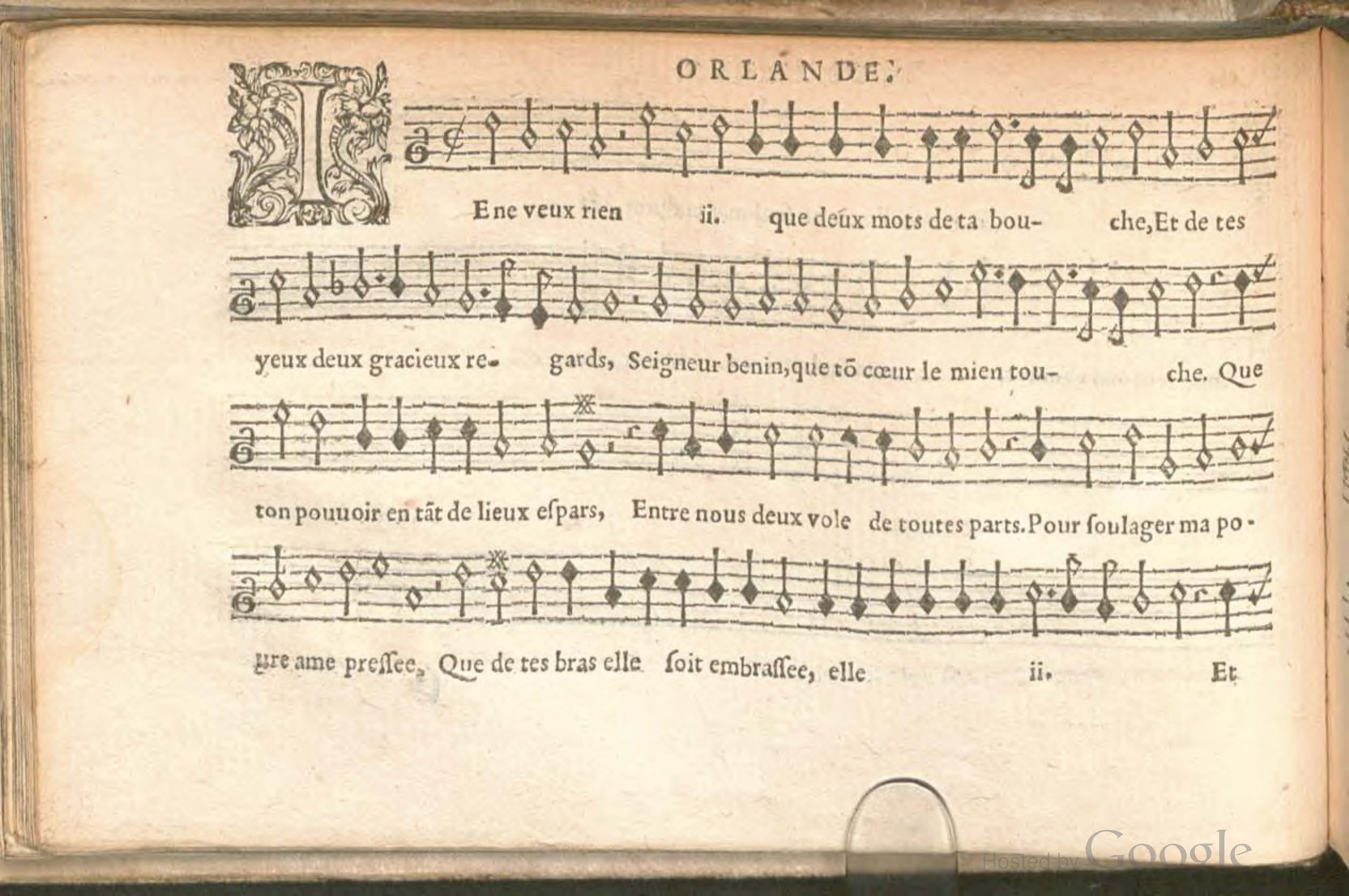 1576 - [Pierre de Saint-André] - Trésor de musique d’Orlande de Lassus Superius - BSB Munich