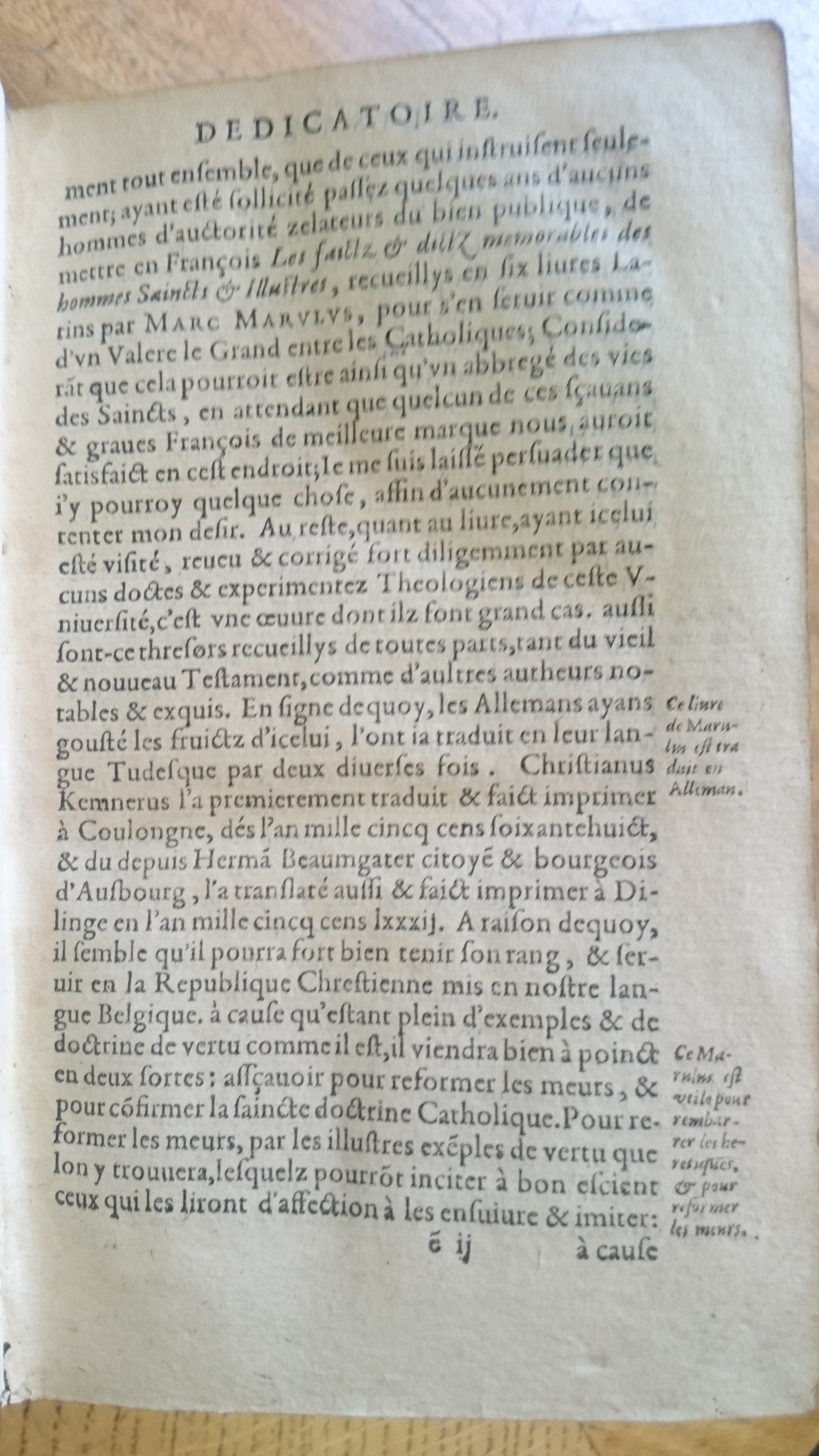 1585 - Jean Bogard - Trésor des faits et dits mémorables des hommes saints et illustres - Douai Quincy