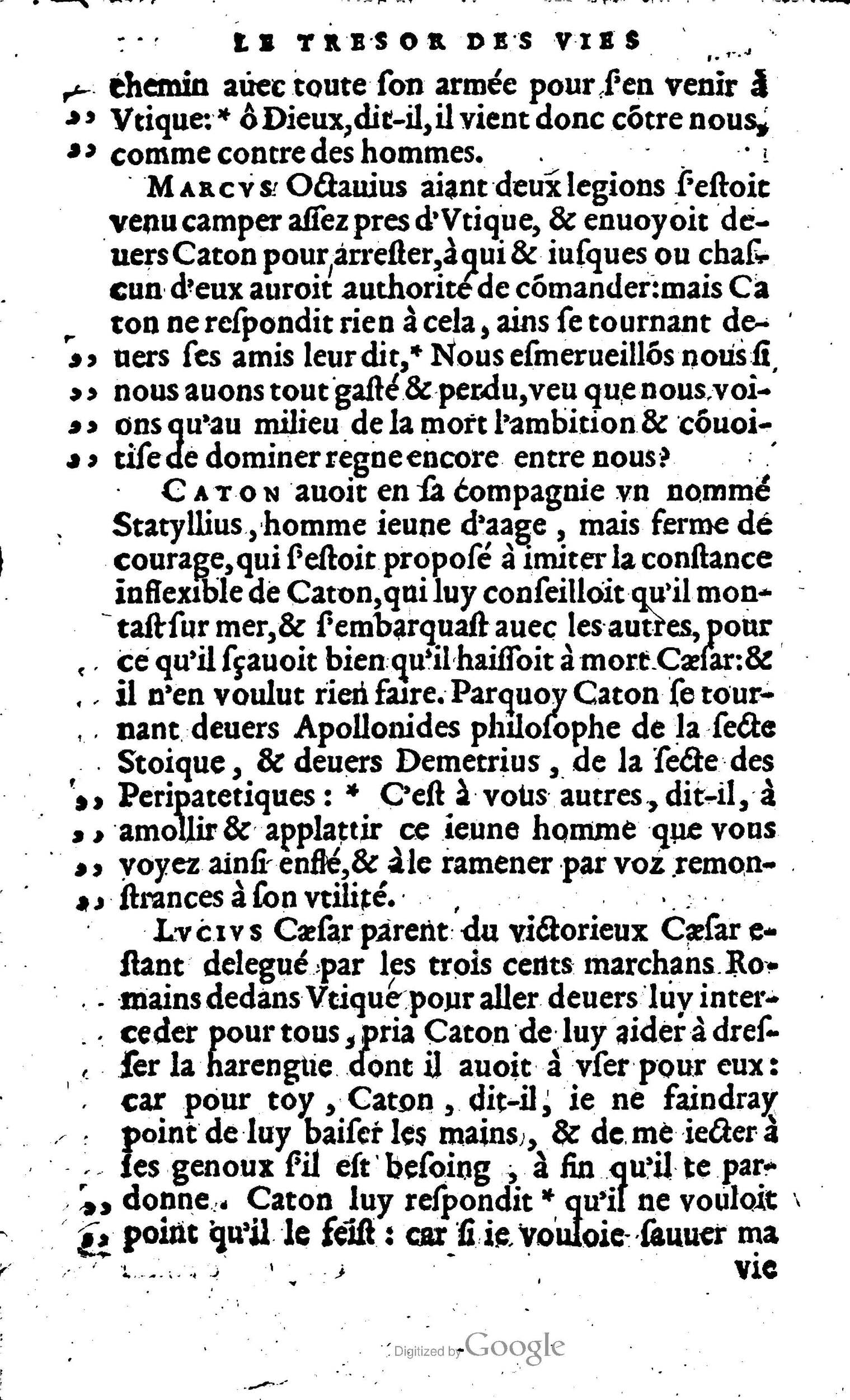 1568 - Willem Silvius - Trésor des vies de Plutarque - Anvers Plantin-Moretus