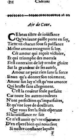 1623 - Jacques Cailloüé - Trésor ou recueil des chansons amoureuses - British Library