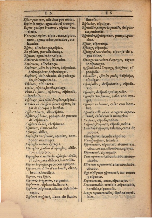 1607 - Marc Orry - Trésor des deux langues espagnole et française (Première et Seconde parties) - ÖNB Wien
