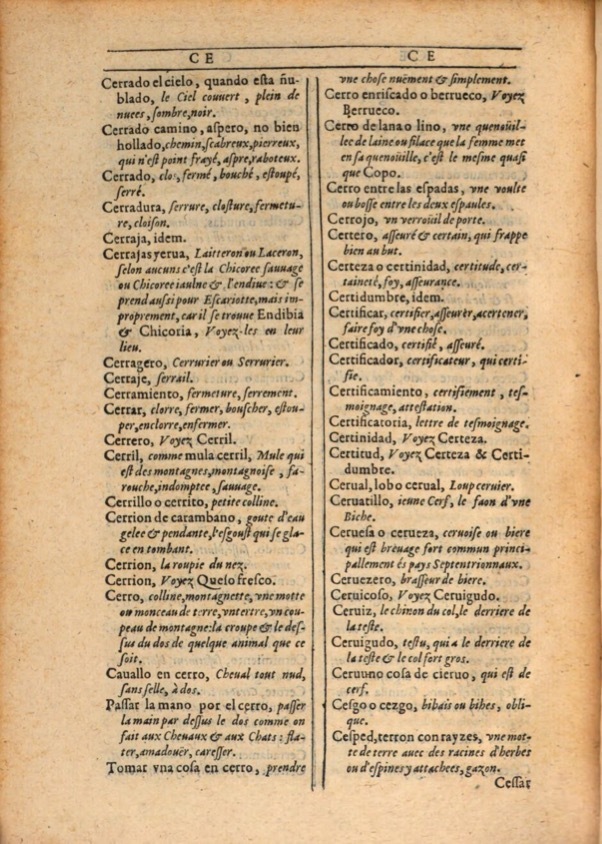 1607 - Marc Orry - Trésor des deux langues espagnole et française (Première et Seconde parties) - ÖNB Wien