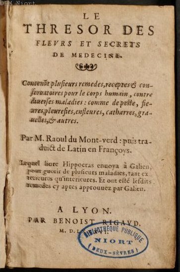 1586 - Benoît Rigaud - Trésor des fleurs et secrets de médecine - Université Paris Cité 1586 - Benoît Rigaud - Trésor des fleurs et secrets de médecine - Université Paris Cité