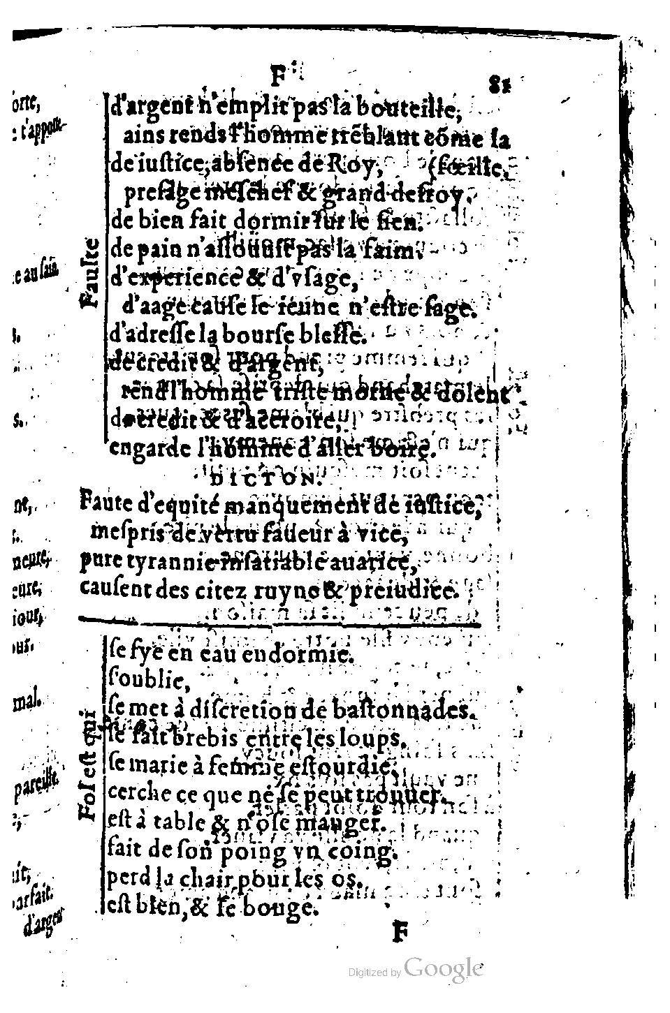 1582 - Nicolas Bonfons - Trésor des sentences dorées - BM Lyon 1582 - Nicolas Bonfons - Trésor des sentences dorées - BM Lyon