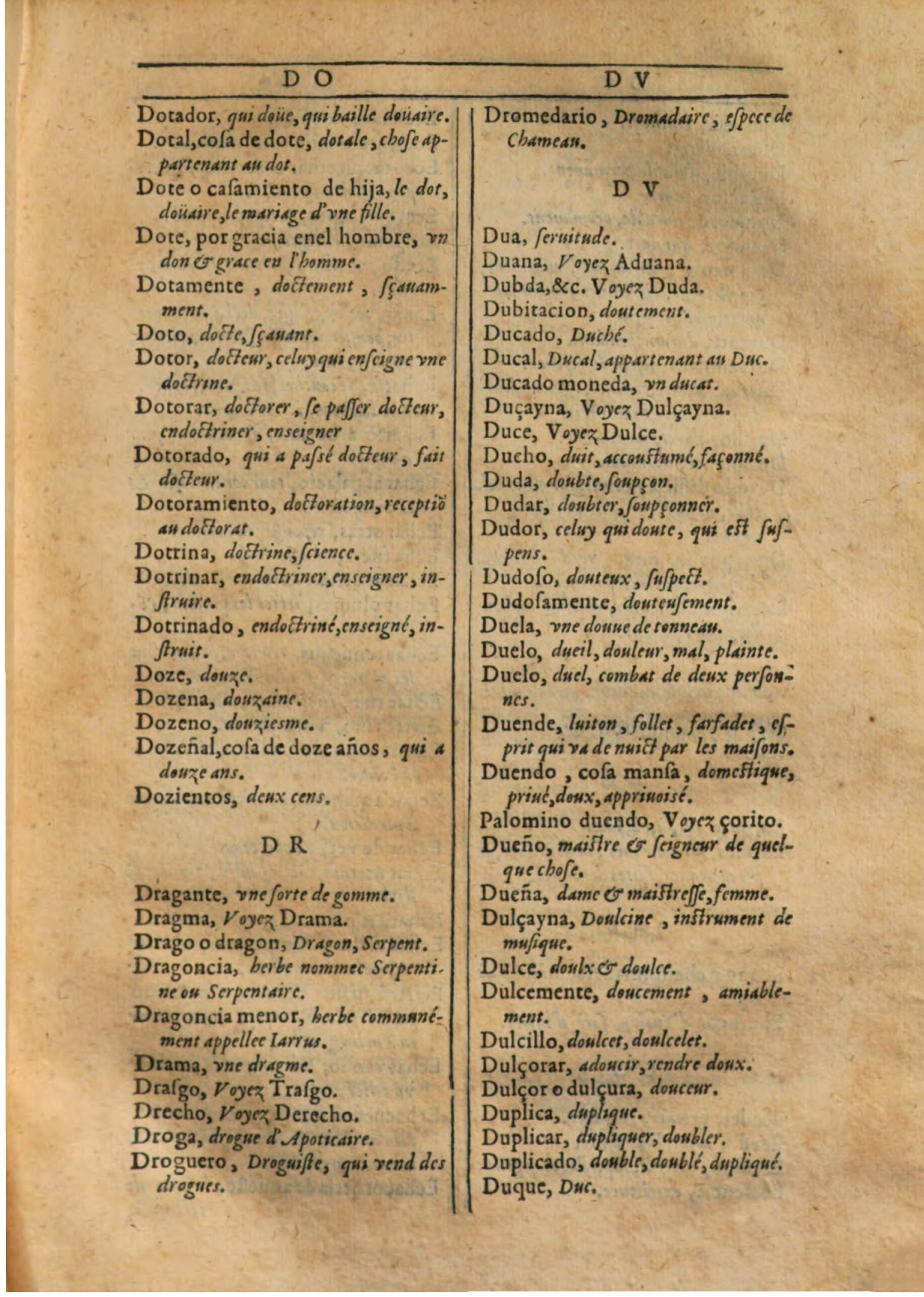 1607 - Marc Orry - Trésor des deux langues espagnole et française (Première partie) - BSB Munich 1607 - Marc Orry - Trésor des deux langues espagnole et française (Première partie) - BSB Munich