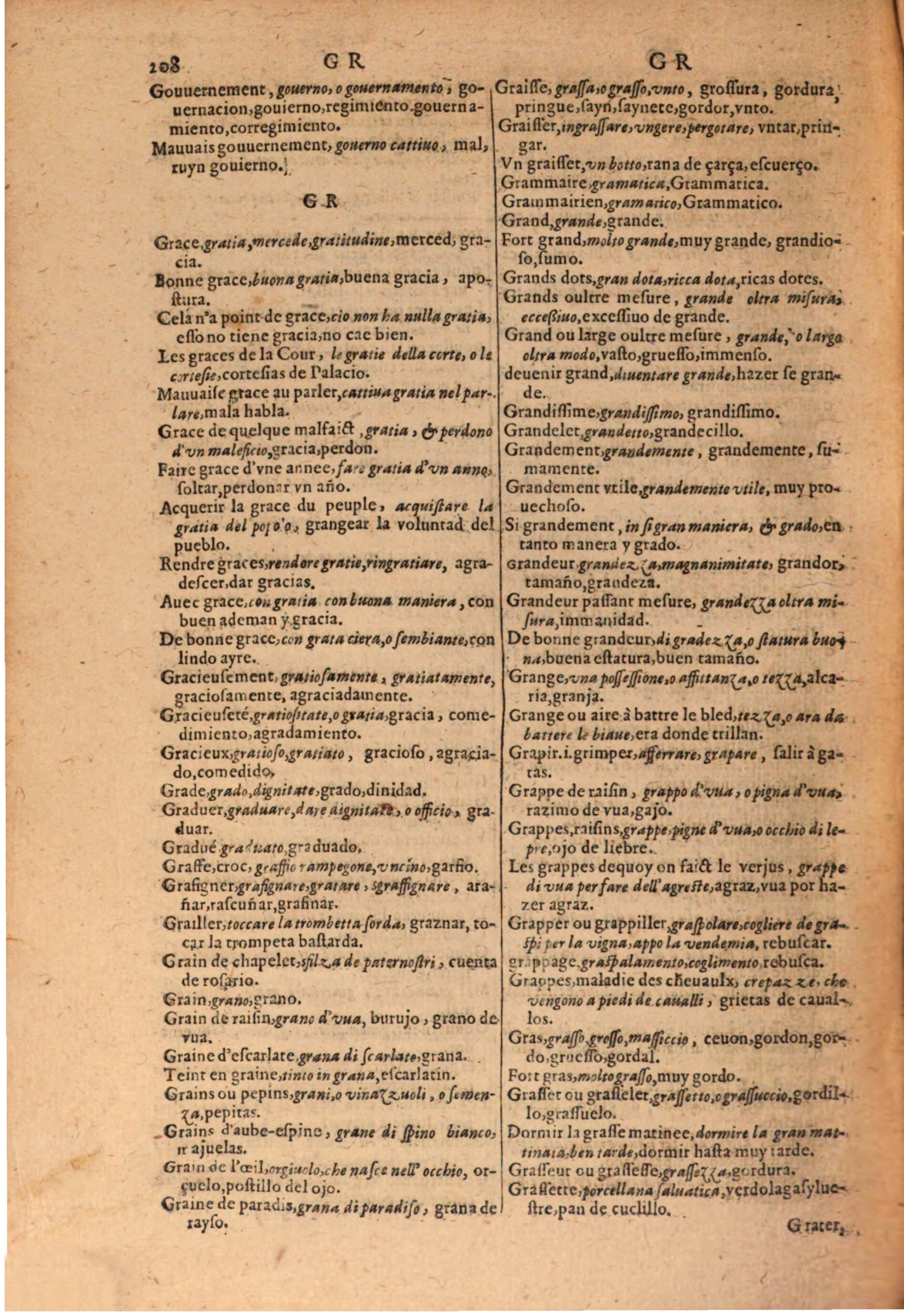 1616 - Pierre de la Rovière - Trésor des trois langues (Seconde partie) - BSB Munich