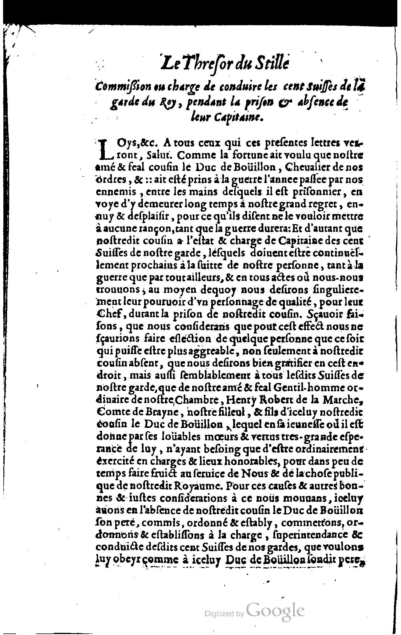 1614 - Jean Richer - Trésor du nouveau style et protocole de la chancellerie de France - BSB Munich